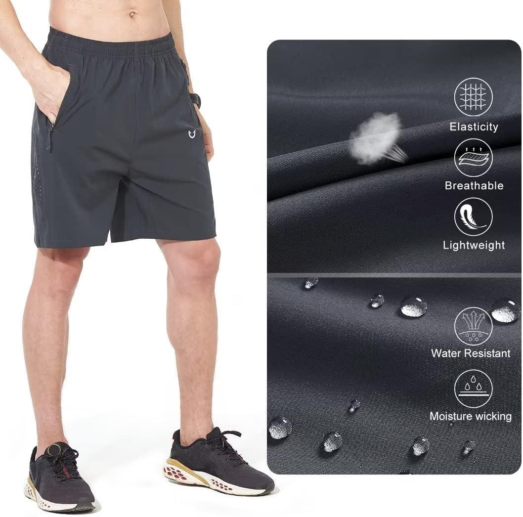 imageNORTHYARD Mens Athletic Running Shorts Quick Dry Workout Shorts 7quot 5quot 9quot Lightweight Sports Gym Basketball Tennis HikingDarkgrey