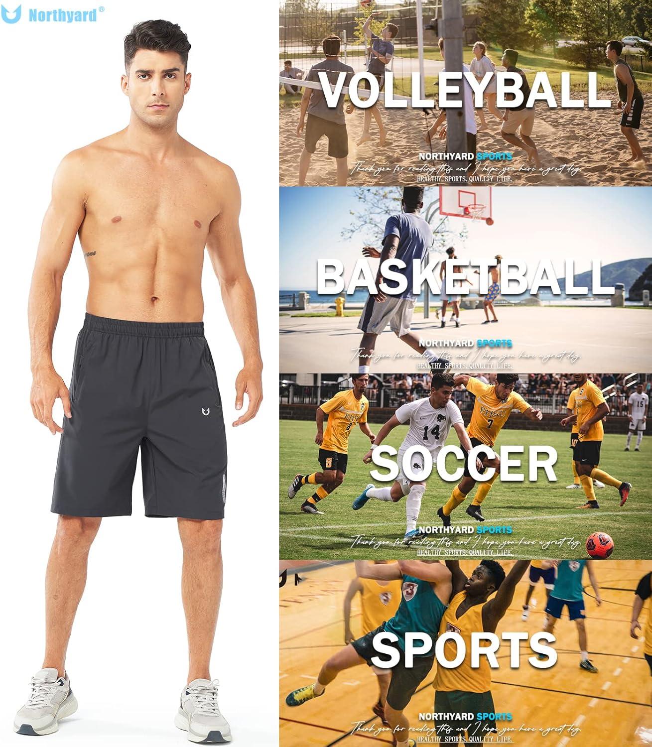 imageNORTHYARD Mens Athletic Running Shorts Quick Dry Workout Shorts 7quot 5quot 9quot Lightweight Sports Gym Basketball Tennis HikingDarkgrey