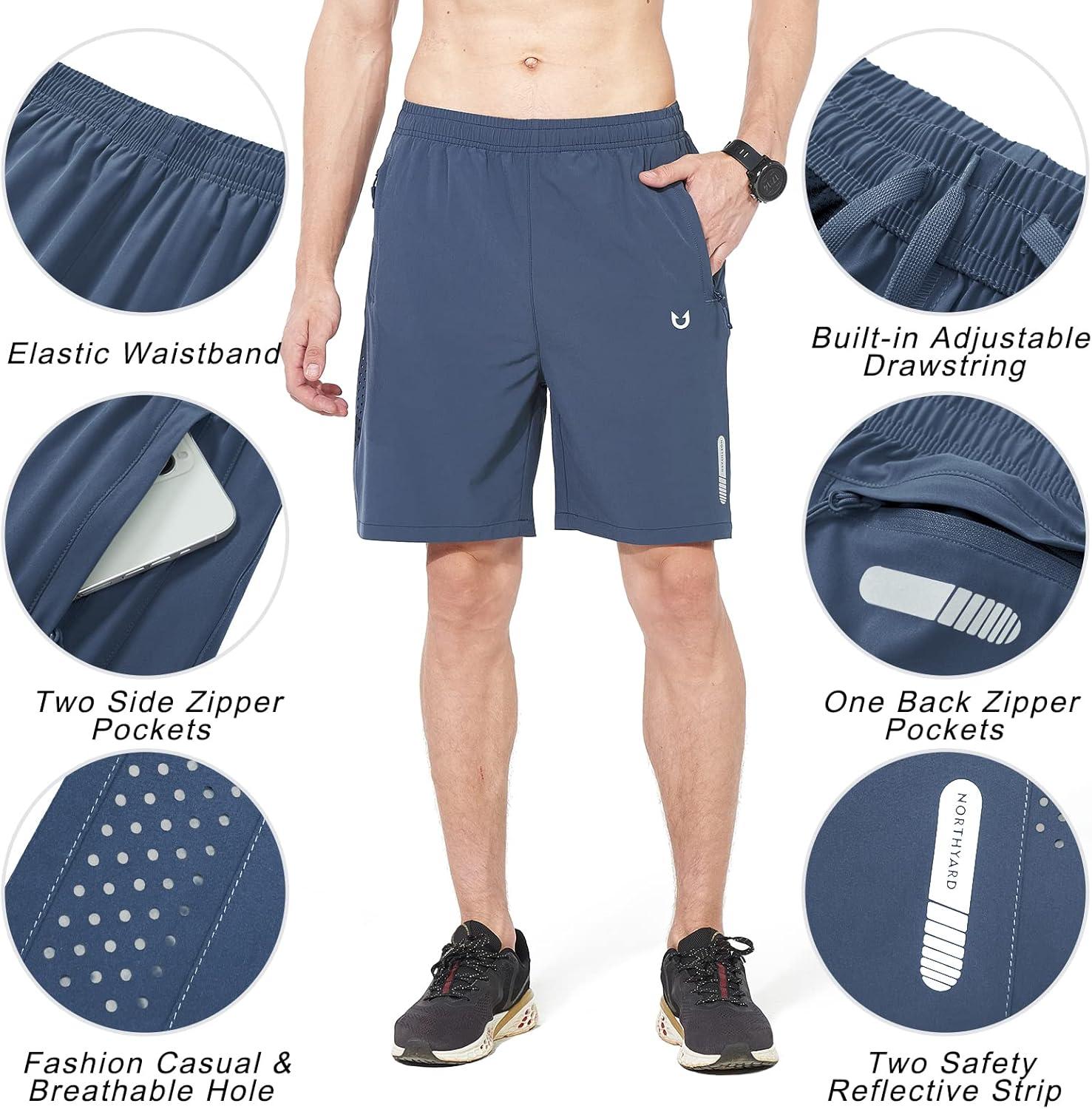 imageNORTHYARD Mens Athletic Running Shorts Quick Dry Workout Shorts 7quot 5quot 9quot Lightweight Sports Gym Basketball Tennis HikingFederalblue