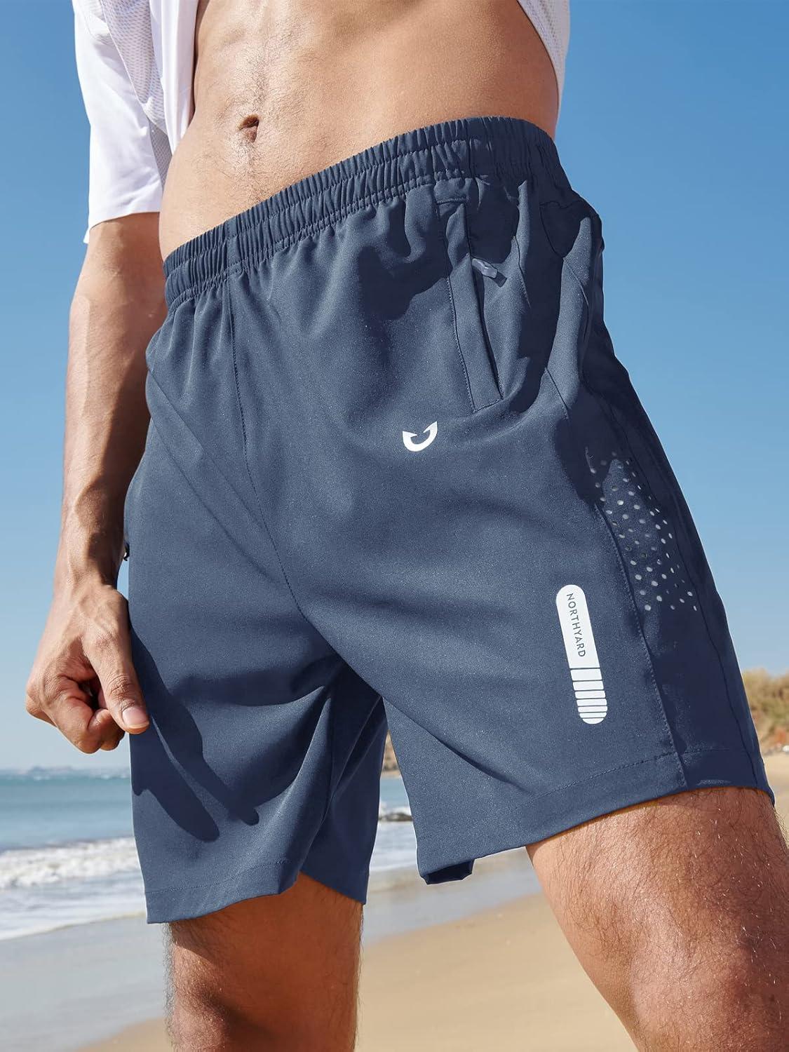 imageNORTHYARD Mens Athletic Running Shorts Quick Dry Workout Shorts 7quot 5quot 9quot Lightweight Sports Gym Basketball Tennis HikingFederalblue
