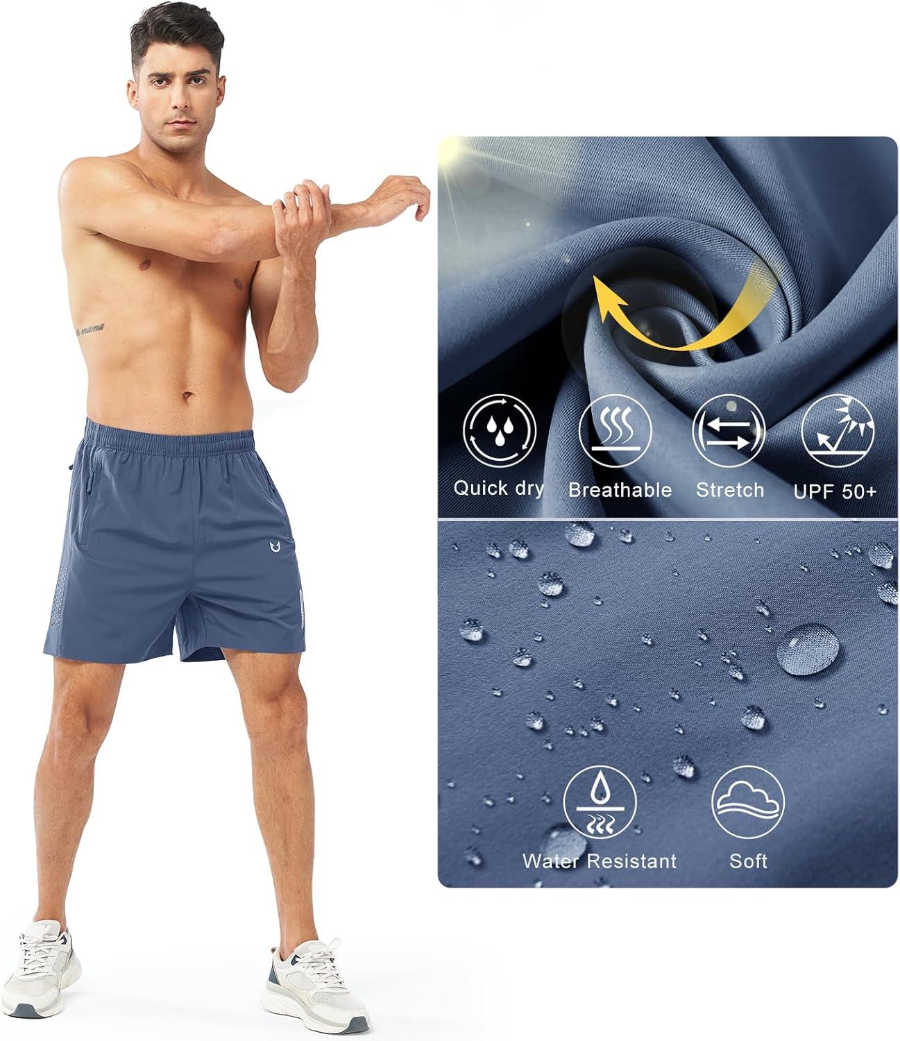 imageNORTHYARD Mens Athletic Running Shorts Quick Dry Workout Shorts 7quot 5quot 9quot Lightweight Sports Gym Basketball Tennis HikingFederalblue
