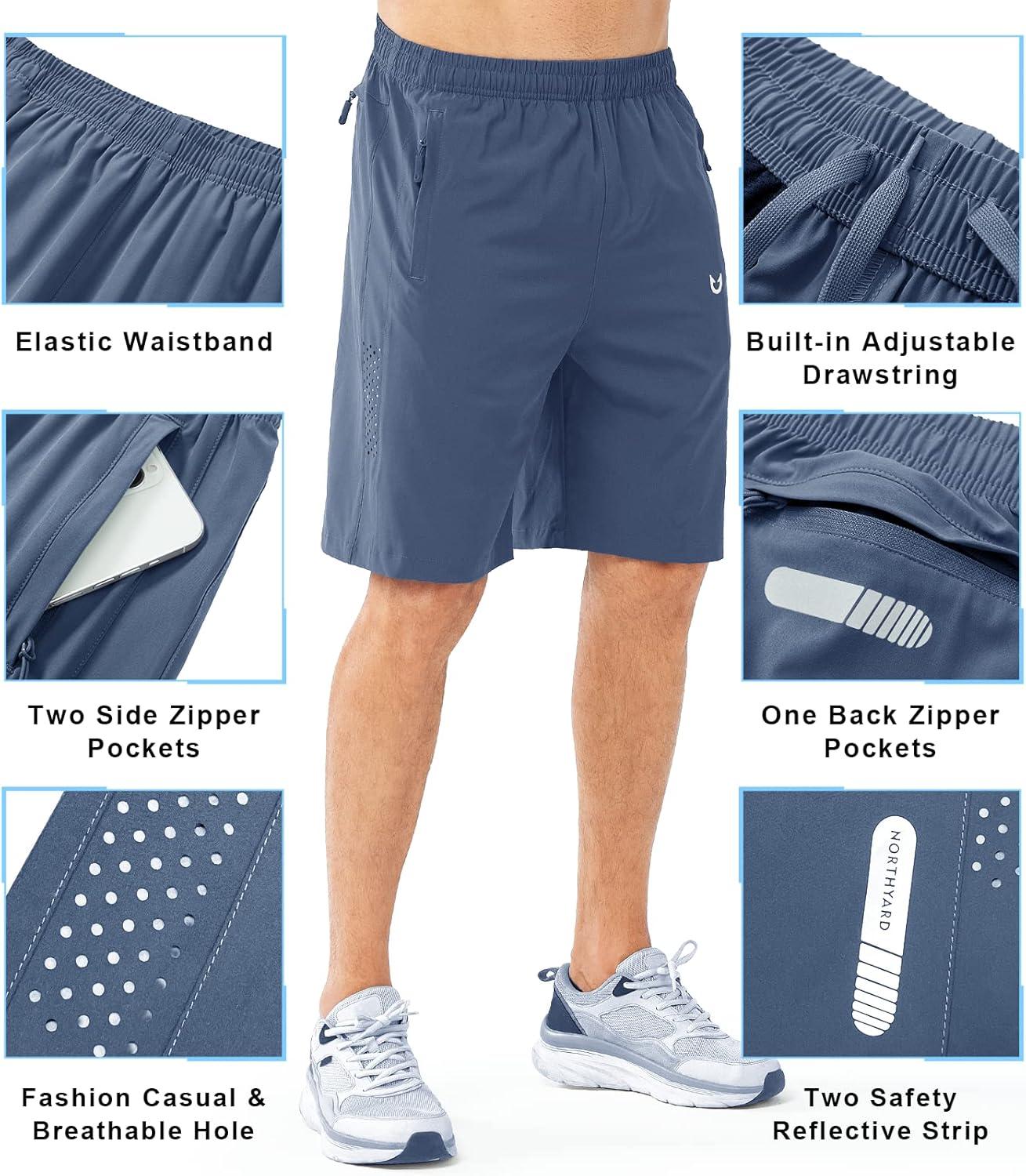 imageNORTHYARD Mens Athletic Running Shorts Quick Dry Workout Shorts 7quot 5quot 9quot Lightweight Sports Gym Basketball Tennis HikingFederalblue