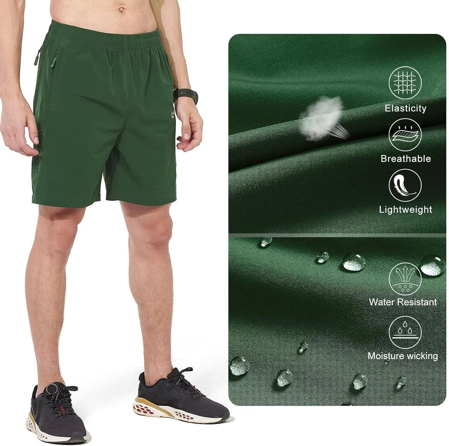 imageNORTHYARD Mens Athletic Running Shorts Quick Dry Workout Shorts 7quot 5quot 9quot Lightweight Sports Gym Basketball Tennis HikingGreen