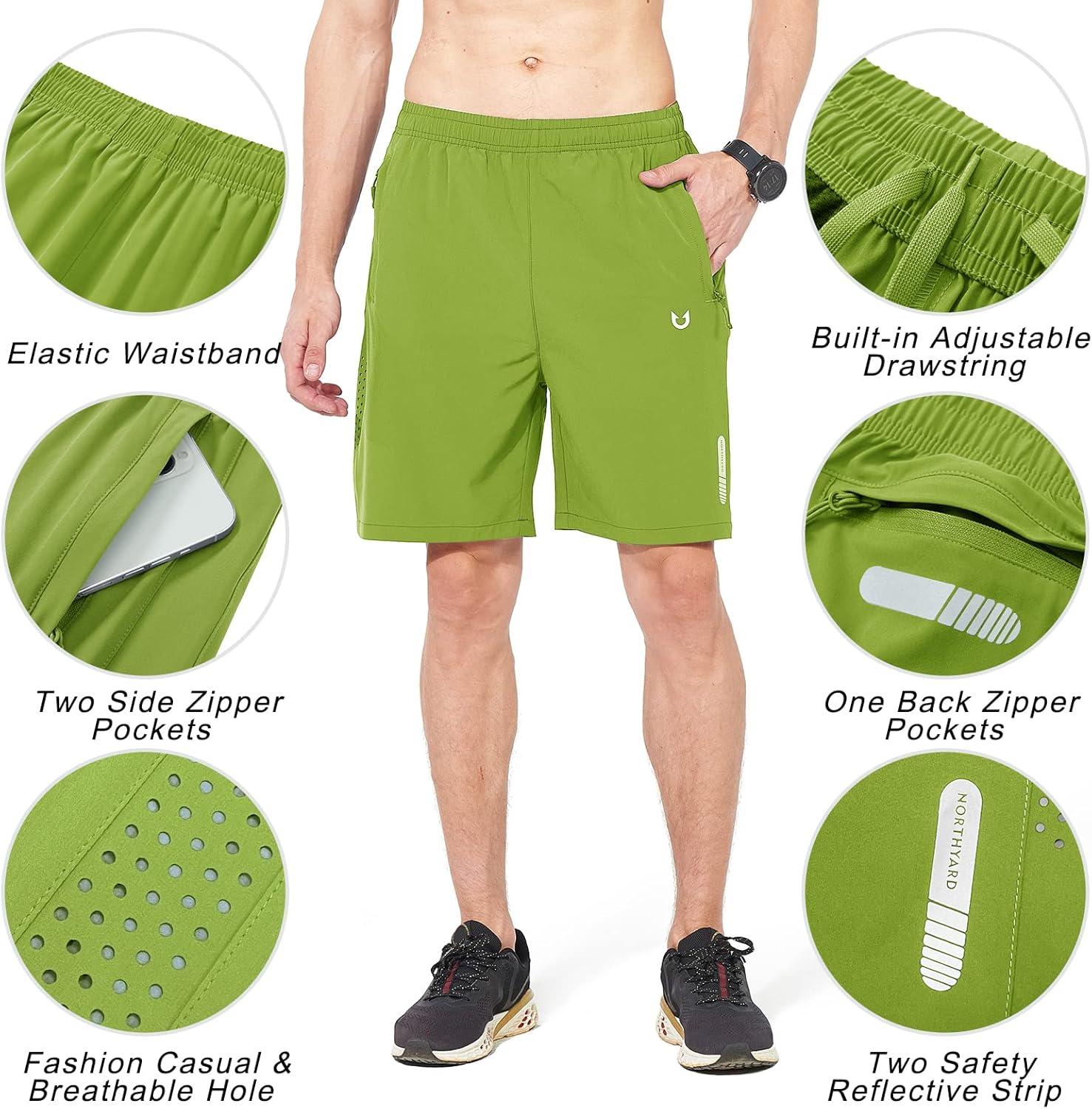imageNORTHYARD Mens Athletic Running Shorts Quick Dry Workout Shorts 7quot 5quot 9quot Lightweight Sports Gym Basketball Tennis HikingGreenery