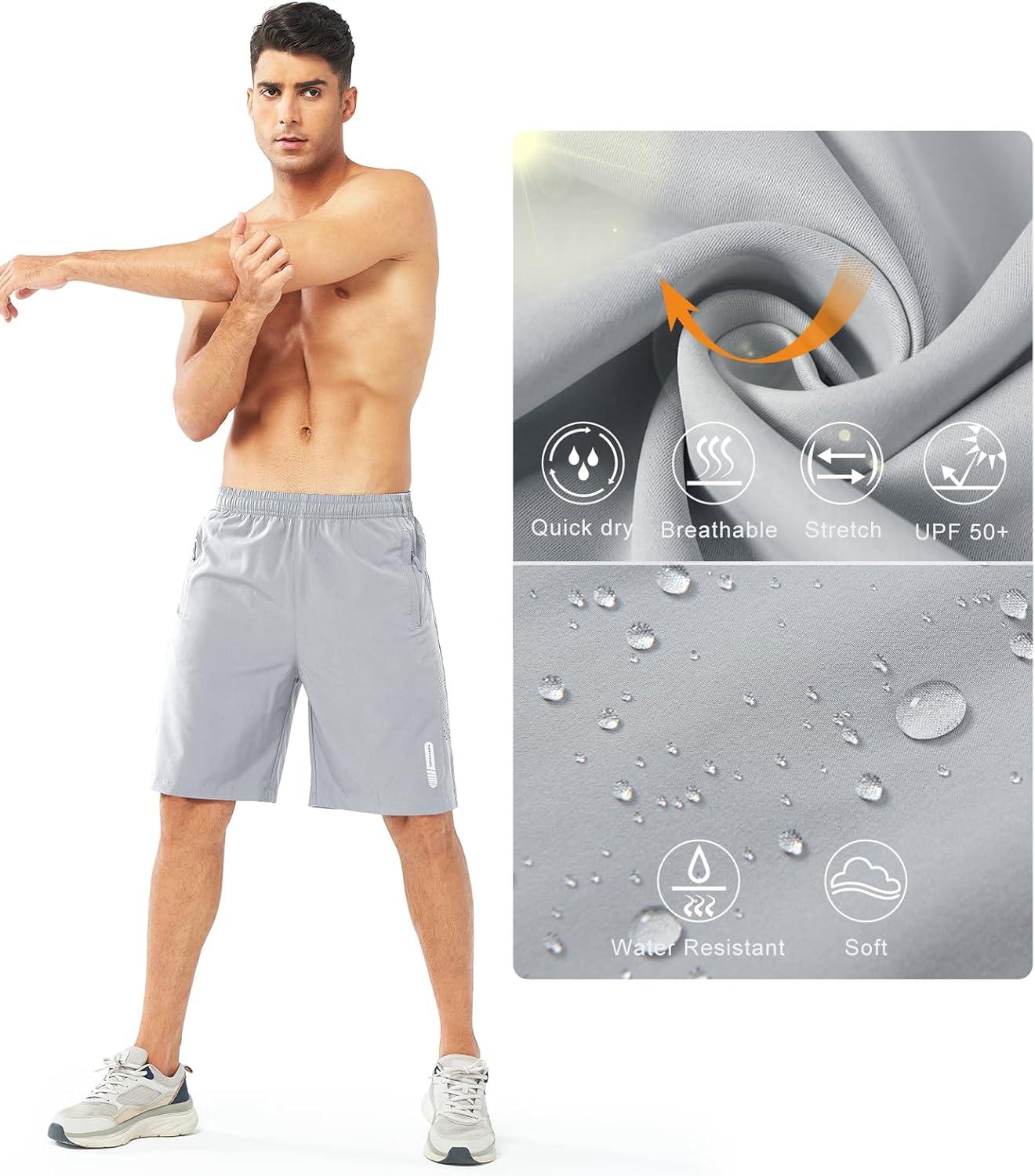 imageNORTHYARD Mens Athletic Running Shorts Quick Dry Workout Shorts 7quot 5quot 9quot Lightweight Sports Gym Basketball Tennis HikingGrey