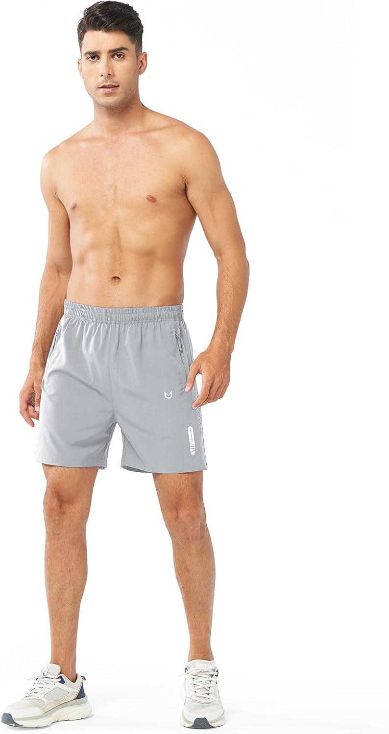 imageNORTHYARD Mens Athletic Running Shorts Quick Dry Workout Shorts 7quot 5quot 9quot Lightweight Sports Gym Basketball Tennis HikingGrey