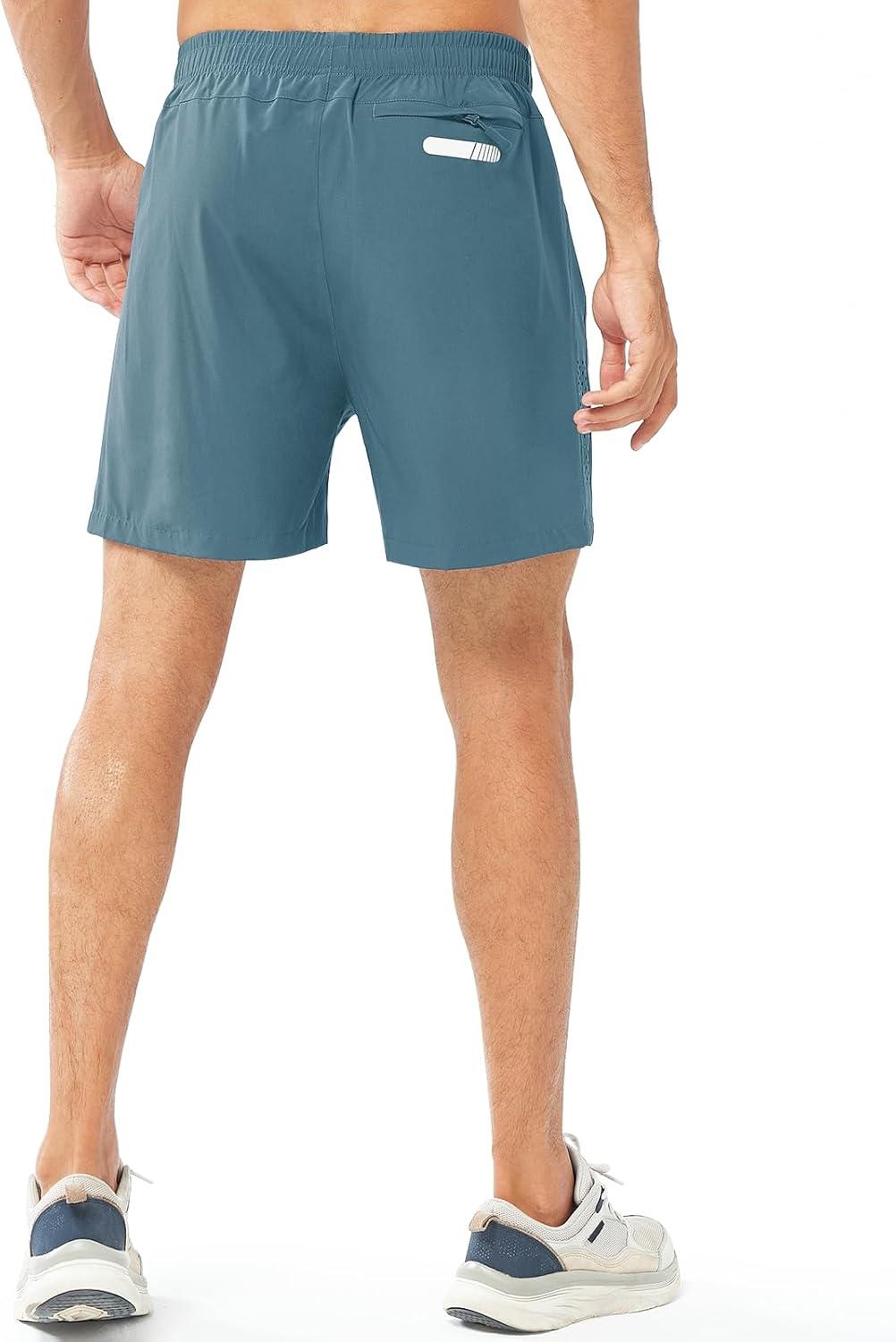 imageNORTHYARD Mens Athletic Running Shorts Quick Dry Workout Shorts 7quot 5quot 9quot Lightweight Sports Gym Basketball Tennis HikingGreyblue