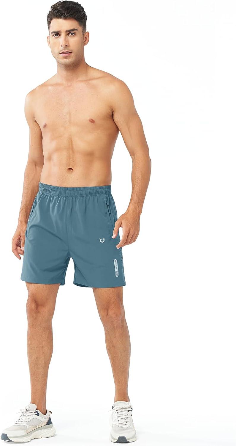 imageNORTHYARD Mens Athletic Running Shorts Quick Dry Workout Shorts 7quot 5quot 9quot Lightweight Sports Gym Basketball Tennis HikingGreyblue