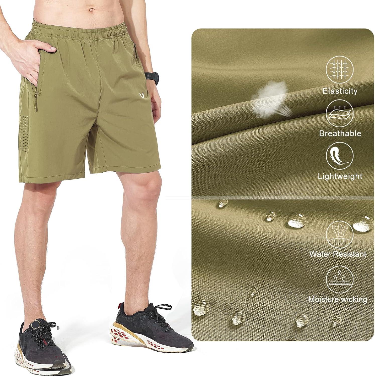 imageNORTHYARD Mens Athletic Running Shorts Quick Dry Workout Shorts 7quot 5quot 9quot Lightweight Sports Gym Basketball Tennis HikingKhaki