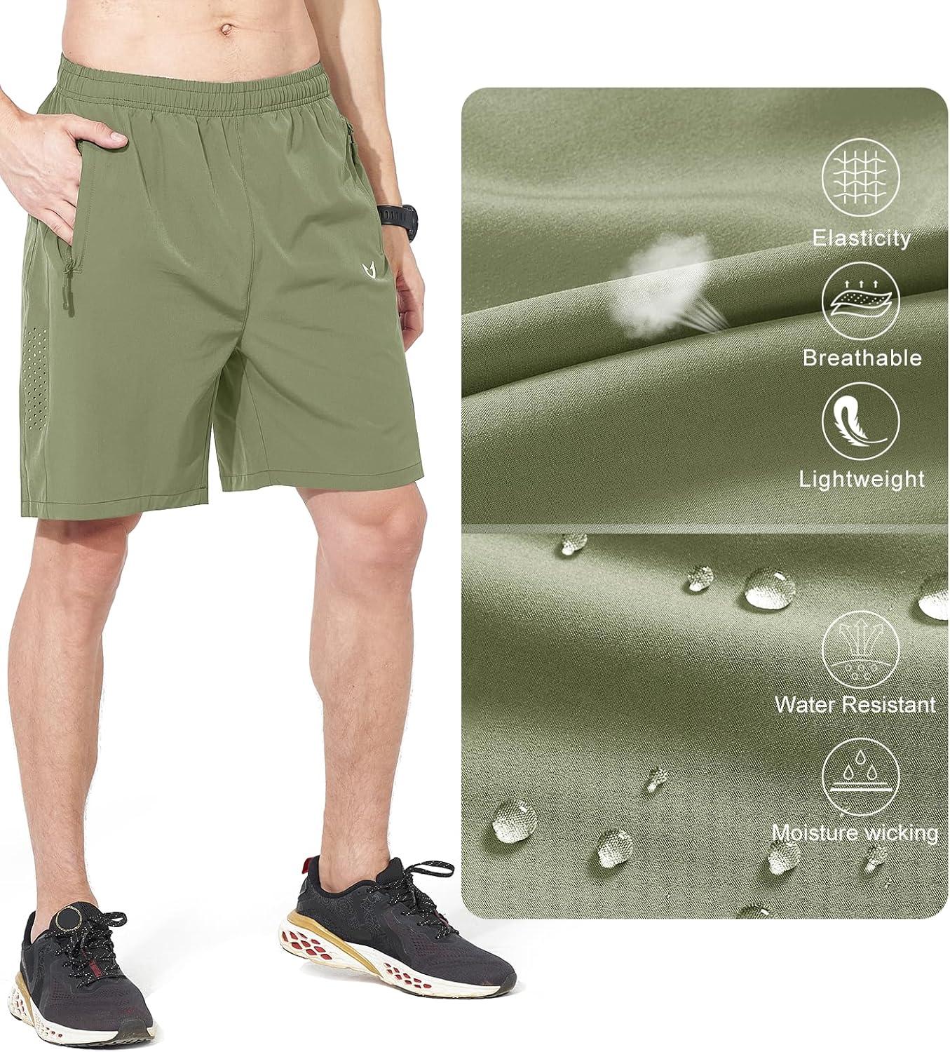imageNORTHYARD Mens Athletic Running Shorts Quick Dry Workout Shorts 7quot 5quot 9quot Lightweight Sports Gym Basketball Tennis HikingLightgreen