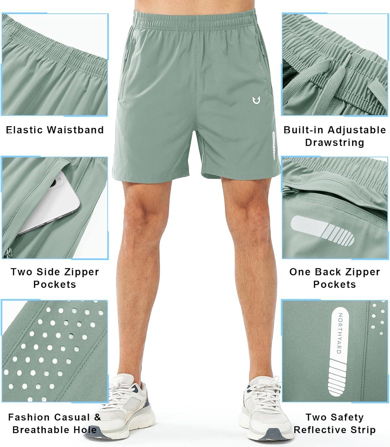 imageNORTHYARD Mens Athletic Running Shorts Quick Dry Workout Shorts 7quot 5quot 9quot Lightweight Sports Gym Basketball Tennis HikingLodenfrost