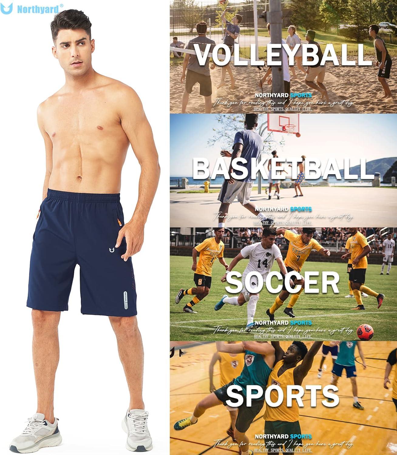 imageNORTHYARD Mens Athletic Running Shorts Quick Dry Workout Shorts 7quot 5quot 9quot Lightweight Sports Gym Basketball Tennis HikingNavy