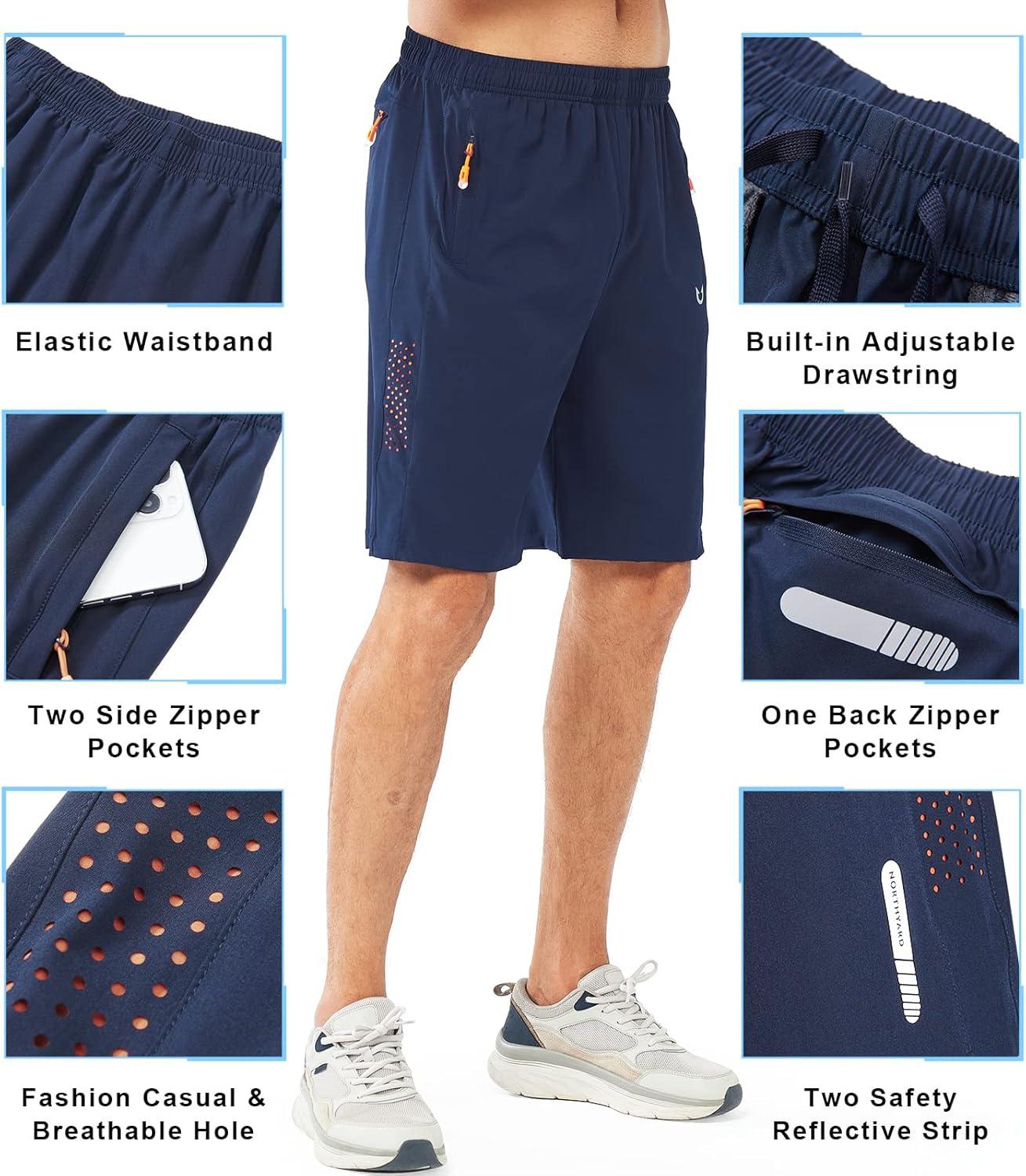 imageNORTHYARD Mens Athletic Running Shorts Quick Dry Workout Shorts 7quot 5quot 9quot Lightweight Sports Gym Basketball Tennis HikingNavy