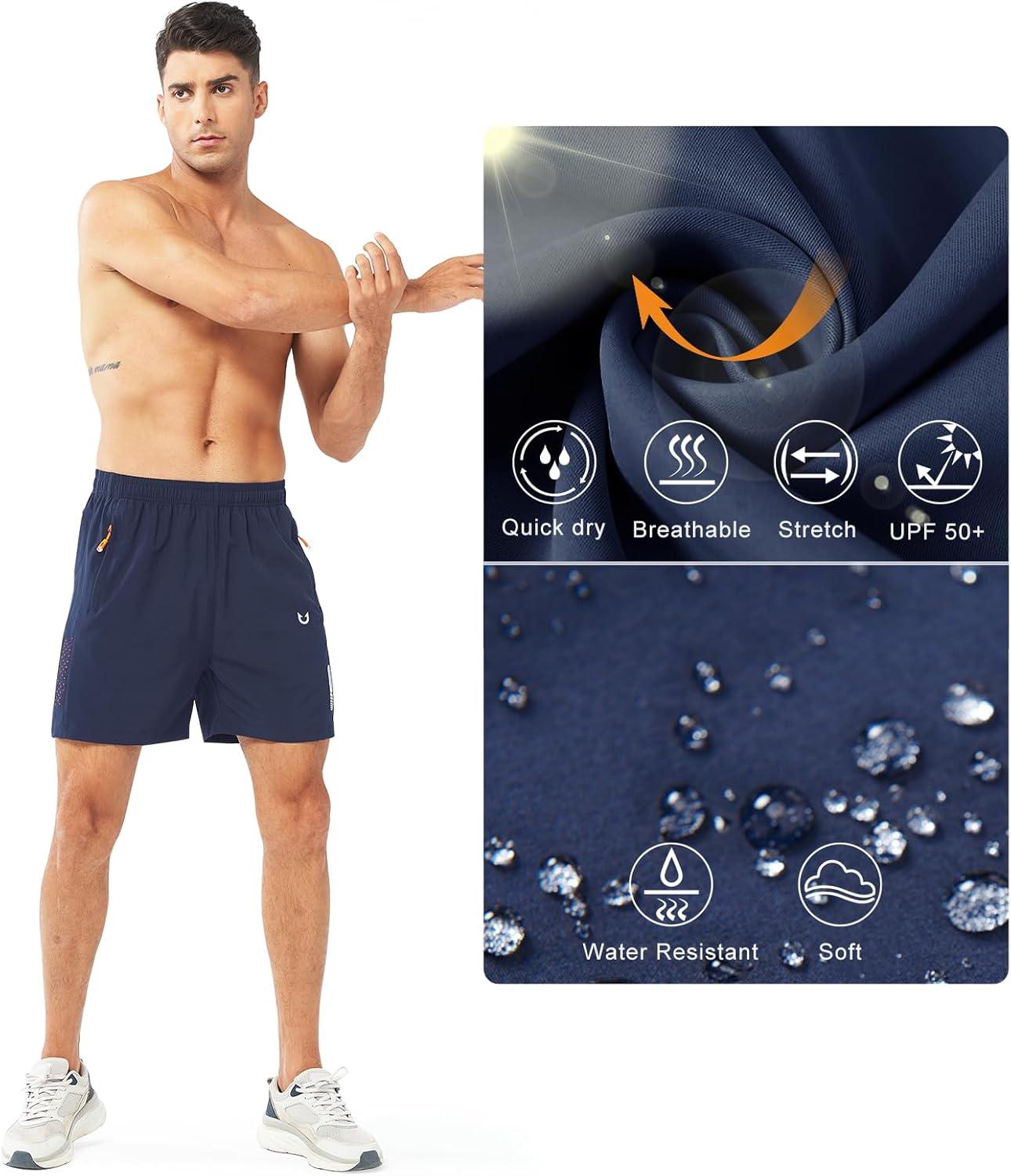 imageNORTHYARD Mens Athletic Running Shorts Quick Dry Workout Shorts 7quot 5quot 9quot Lightweight Sports Gym Basketball Tennis HikingNavy