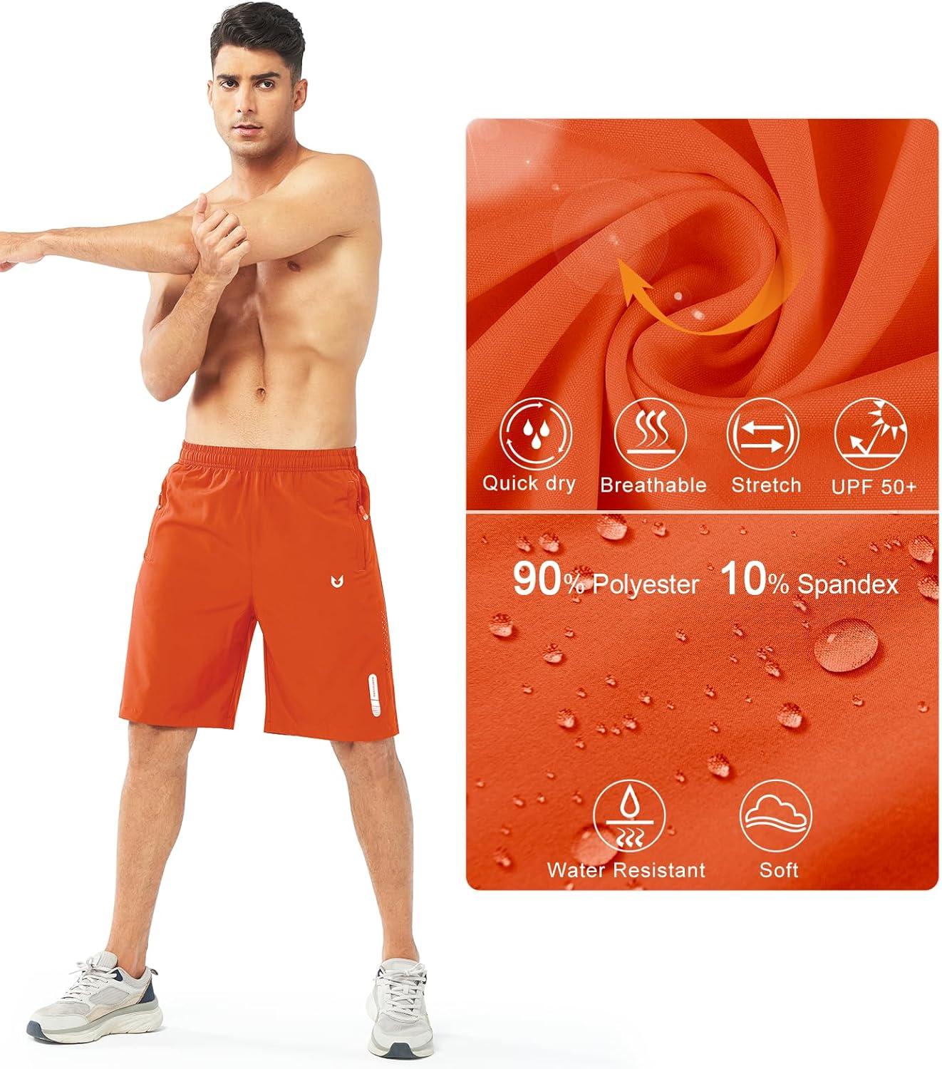 imageNORTHYARD Mens Athletic Running Shorts Quick Dry Workout Shorts 7quot 5quot 9quot Lightweight Sports Gym Basketball Tennis HikingOrange