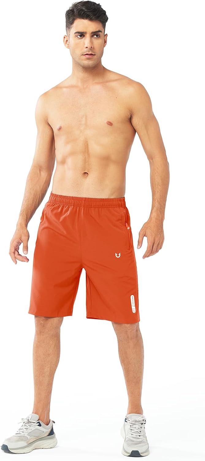 imageNORTHYARD Mens Athletic Running Shorts Quick Dry Workout Shorts 7quot 5quot 9quot Lightweight Sports Gym Basketball Tennis HikingOrange