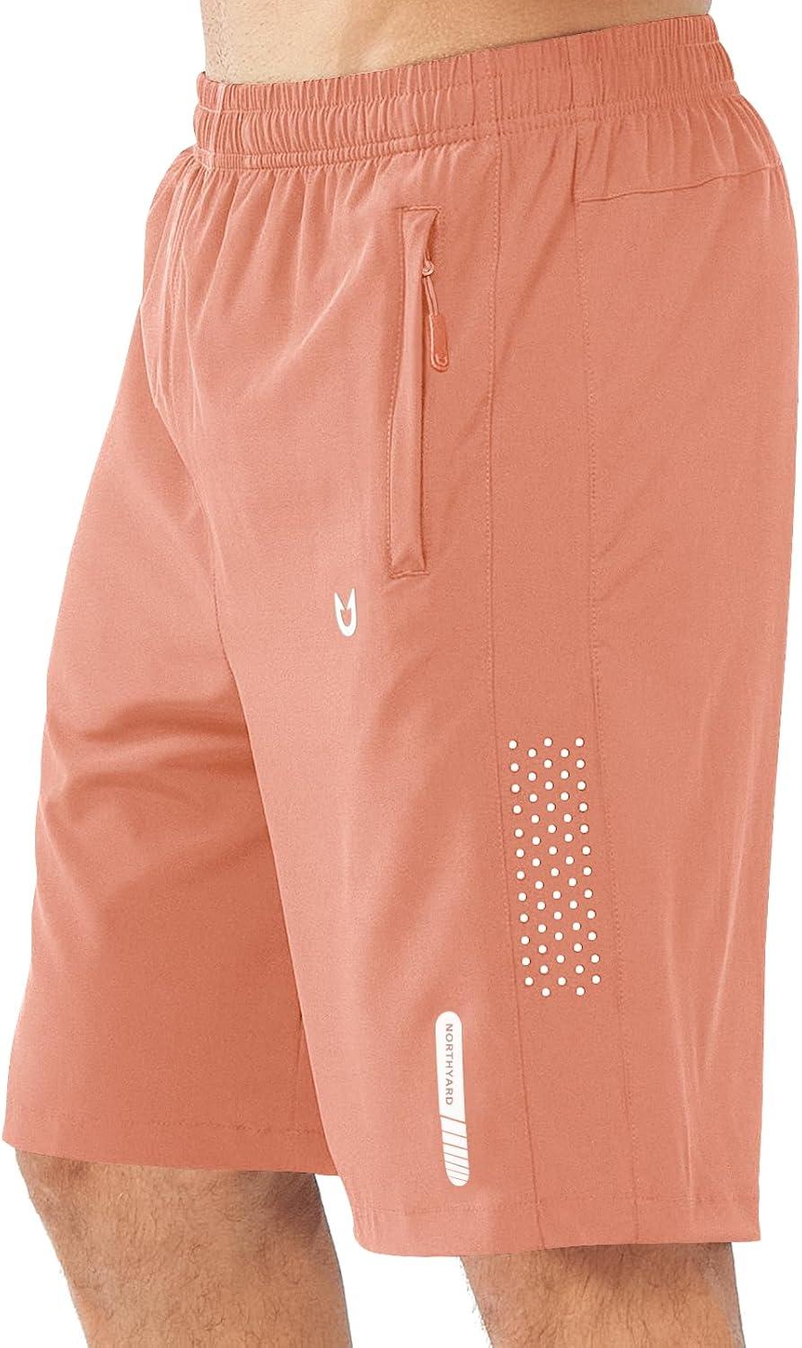 imageNORTHYARD Mens Athletic Running Shorts Quick Dry Workout Shorts 7quot 5quot 9quot Lightweight Sports Gym Basketball Tennis HikingPinkorange