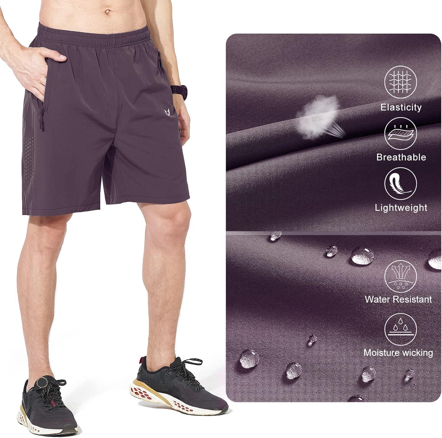 imageNORTHYARD Mens Athletic Running Shorts Quick Dry Workout Shorts 7quot 5quot 9quot Lightweight Sports Gym Basketball Tennis HikingPlum