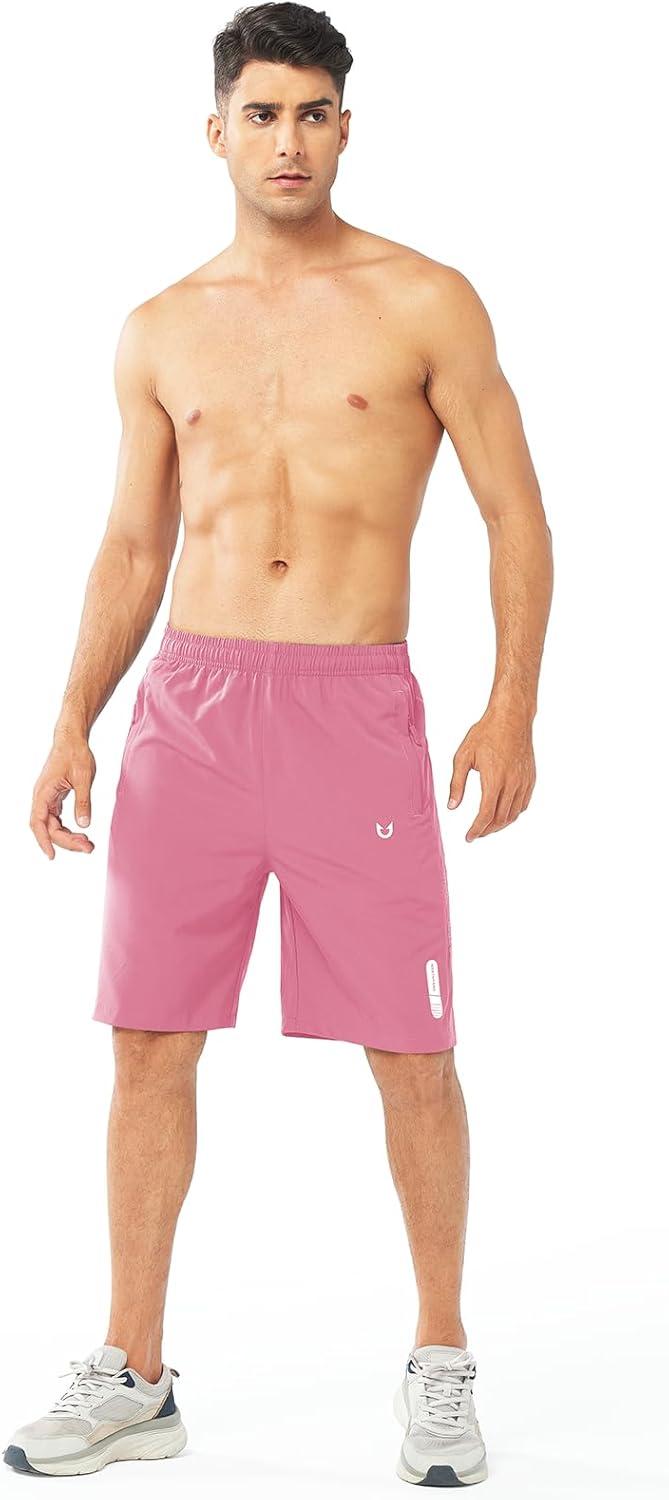 imageNORTHYARD Mens Athletic Running Shorts Quick Dry Workout Shorts 7quot 5quot 9quot Lightweight Sports Gym Basketball Tennis HikingPowderpink