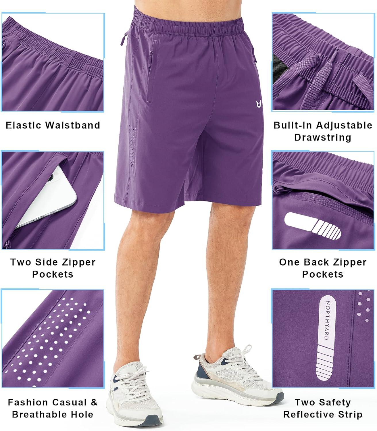 imageNORTHYARD Mens Athletic Running Shorts Quick Dry Workout Shorts 7quot 5quot 9quot Lightweight Sports Gym Basketball Tennis HikingPurple