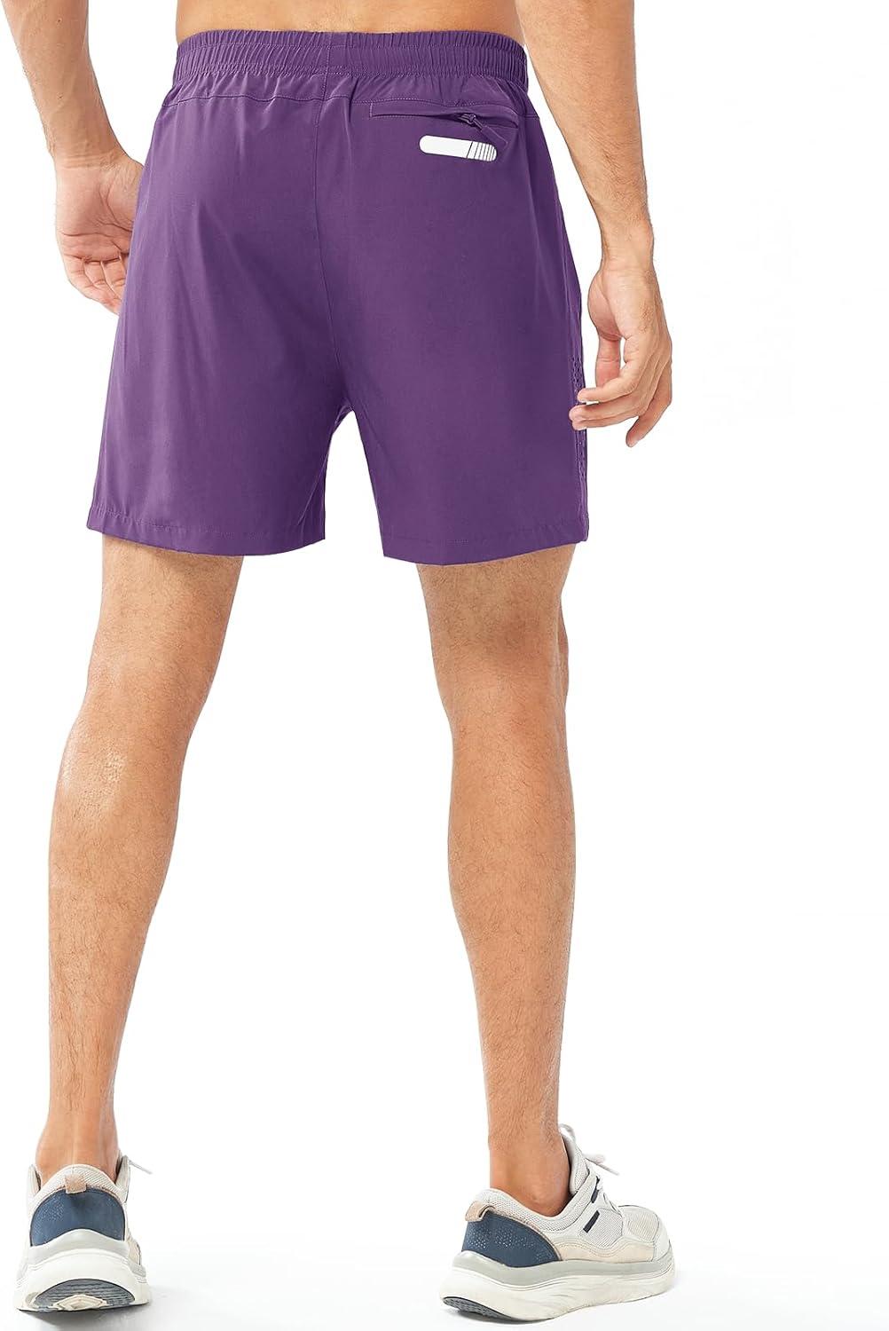 imageNORTHYARD Mens Athletic Running Shorts Quick Dry Workout Shorts 7quot 5quot 9quot Lightweight Sports Gym Basketball Tennis HikingPurple