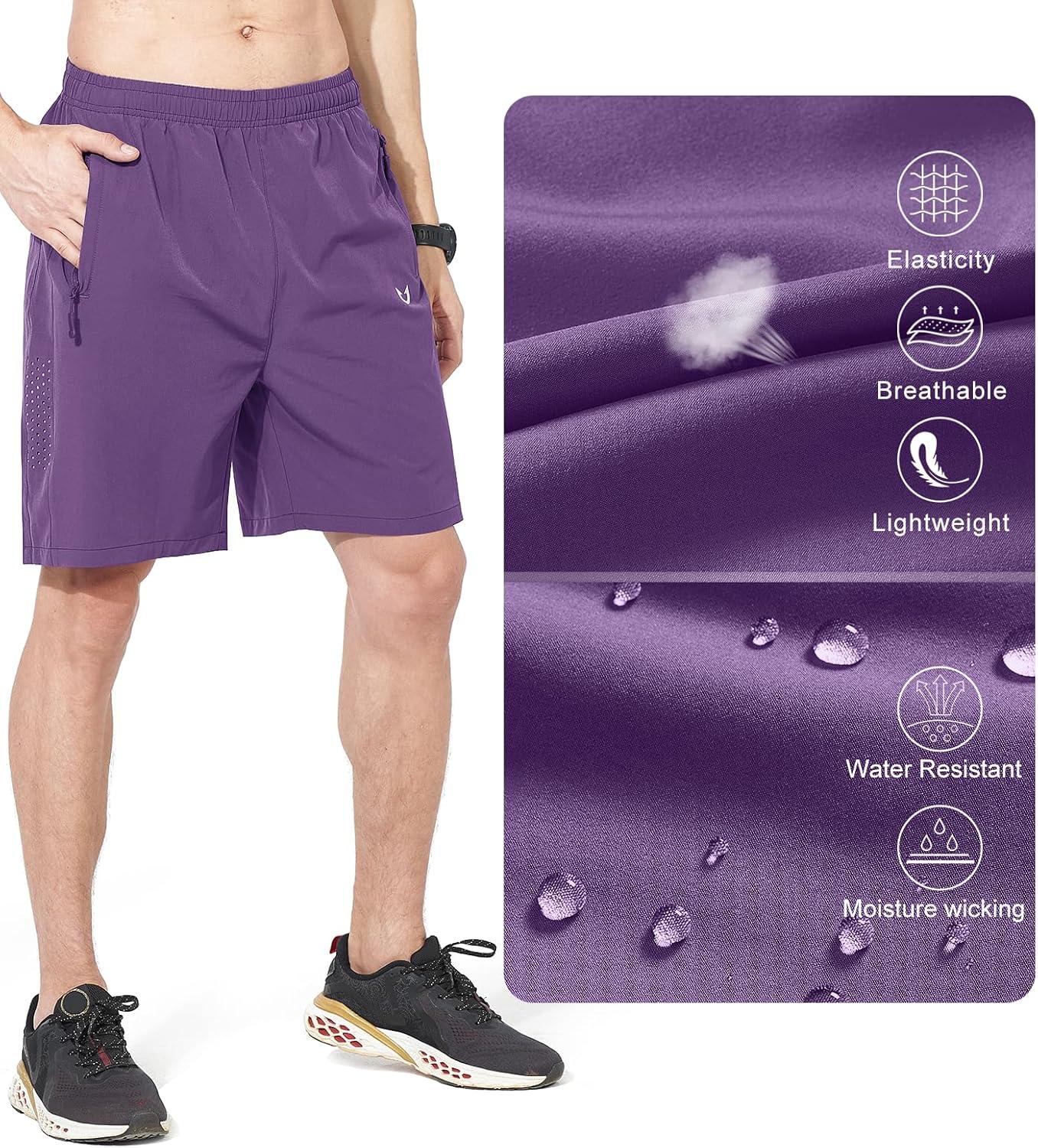 imageNORTHYARD Mens Athletic Running Shorts Quick Dry Workout Shorts 7quot 5quot 9quot Lightweight Sports Gym Basketball Tennis HikingPurple