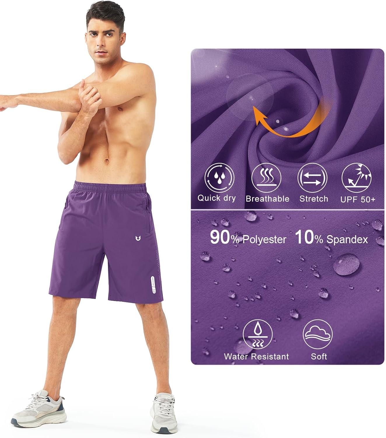 imageNORTHYARD Mens Athletic Running Shorts Quick Dry Workout Shorts 7quot 5quot 9quot Lightweight Sports Gym Basketball Tennis HikingPurple