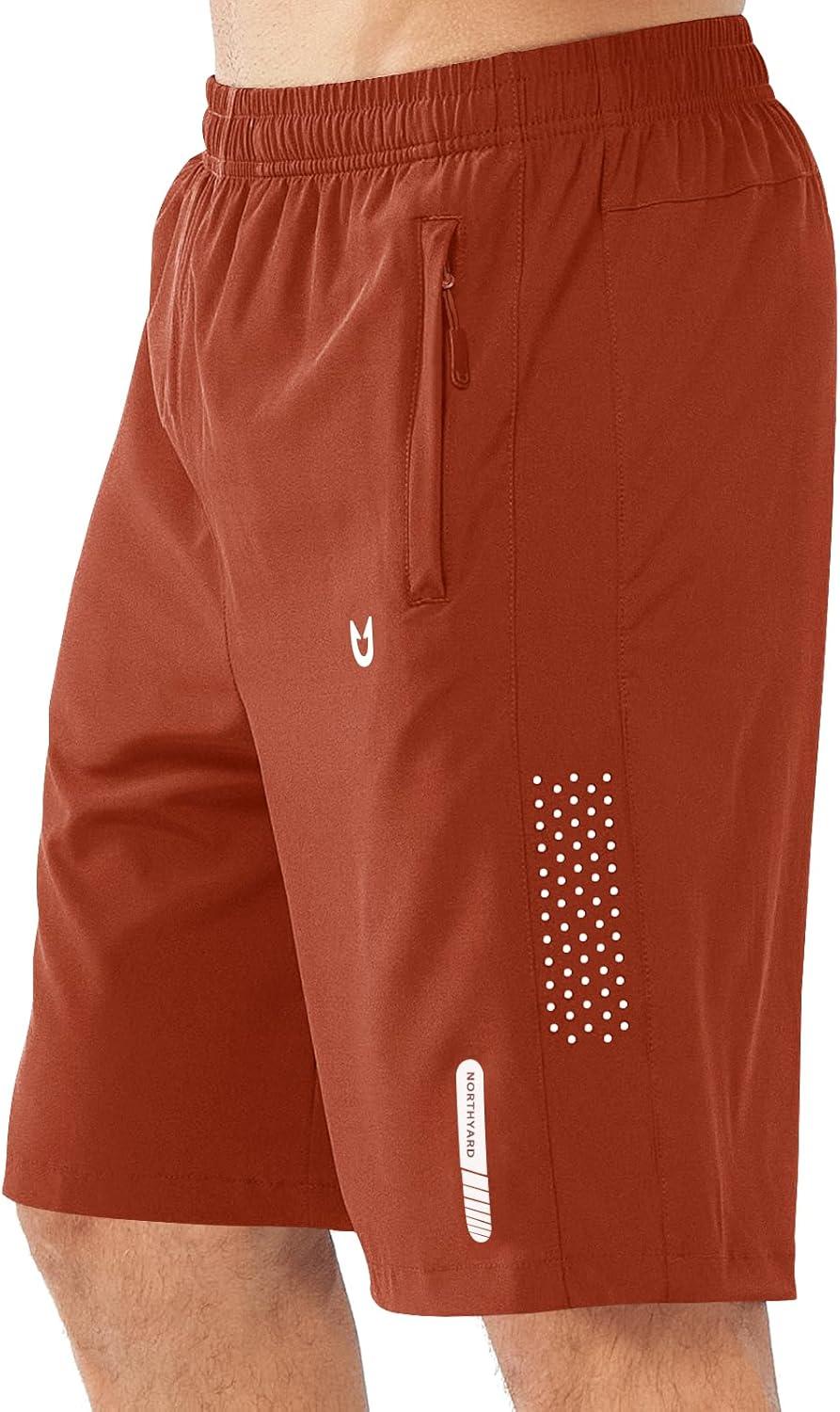 imageNORTHYARD Mens Athletic Running Shorts Quick Dry Workout Shorts 7quot 5quot 9quot Lightweight Sports Gym Basketball Tennis HikingRedclay