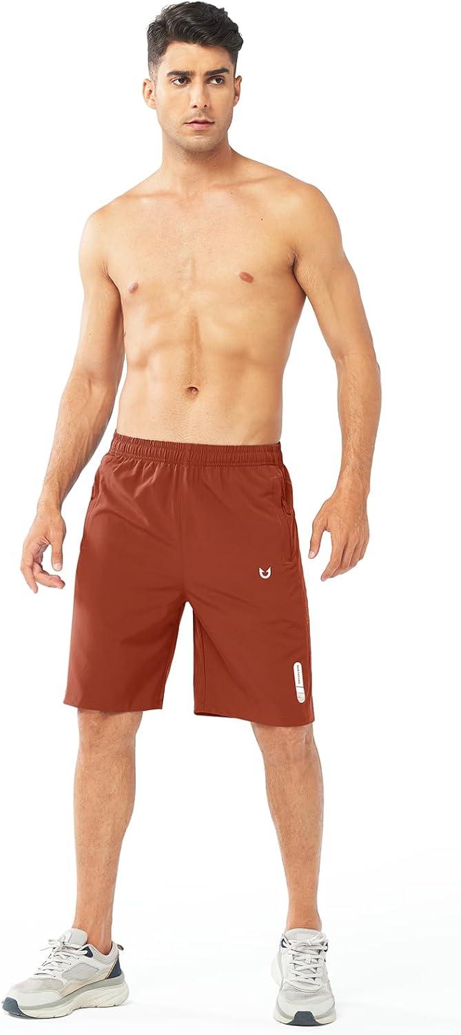 imageNORTHYARD Mens Athletic Running Shorts Quick Dry Workout Shorts 7quot 5quot 9quot Lightweight Sports Gym Basketball Tennis HikingRedclay
