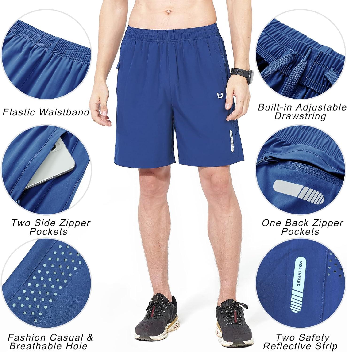 imageNORTHYARD Mens Athletic Running Shorts Quick Dry Workout Shorts 7quot 5quot 9quot Lightweight Sports Gym Basketball Tennis HikingRoyalblue