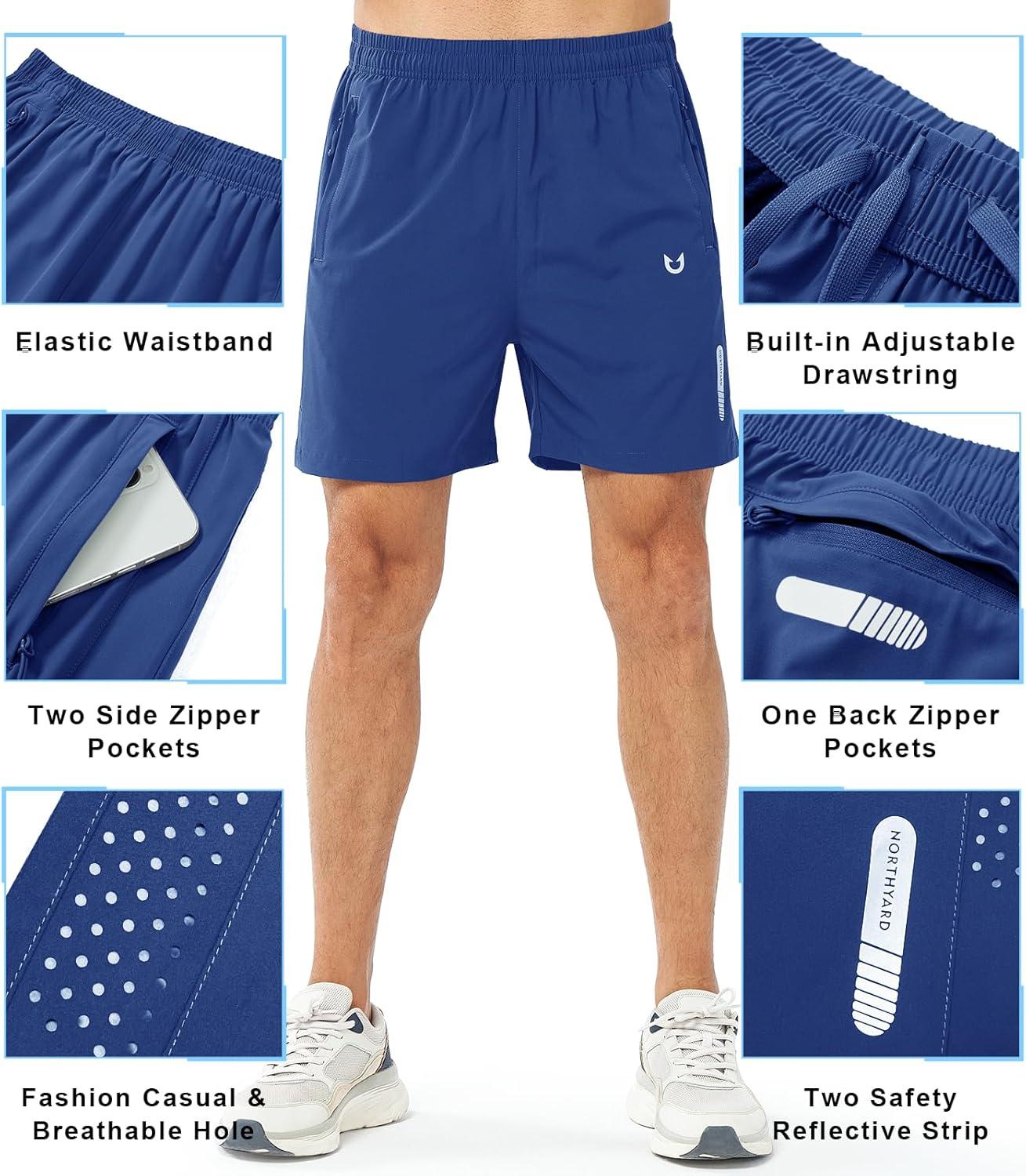 imageNORTHYARD Mens Athletic Running Shorts Quick Dry Workout Shorts 7quot 5quot 9quot Lightweight Sports Gym Basketball Tennis HikingRoyalblue