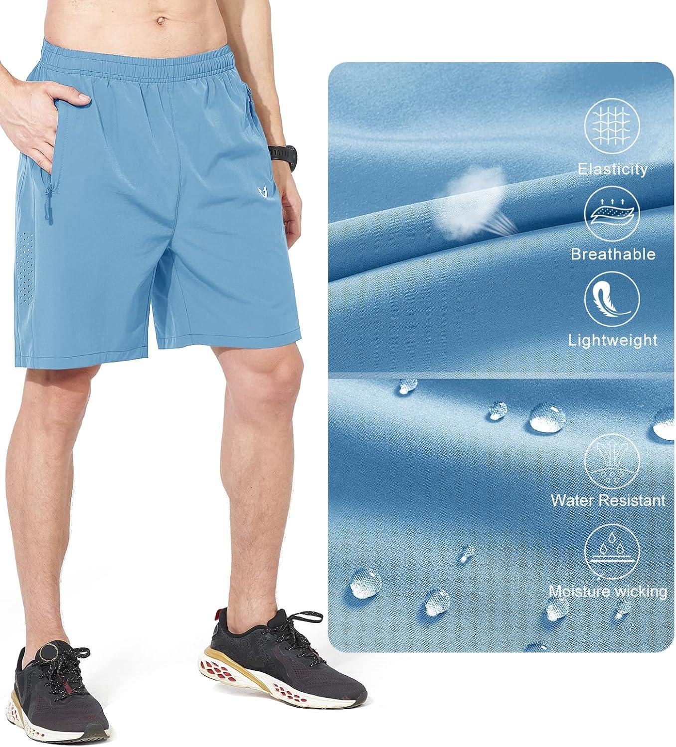 imageNORTHYARD Mens Athletic Running Shorts Quick Dry Workout Shorts 7quot 5quot 9quot Lightweight Sports Gym Basketball Tennis HikingSkyblue
