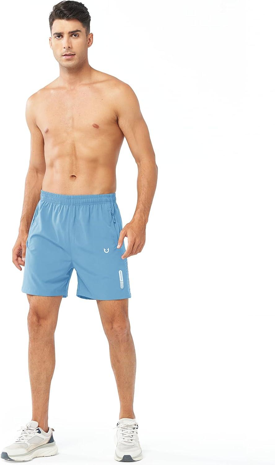 imageNORTHYARD Mens Athletic Running Shorts Quick Dry Workout Shorts 7quot 5quot 9quot Lightweight Sports Gym Basketball Tennis HikingSkyblue