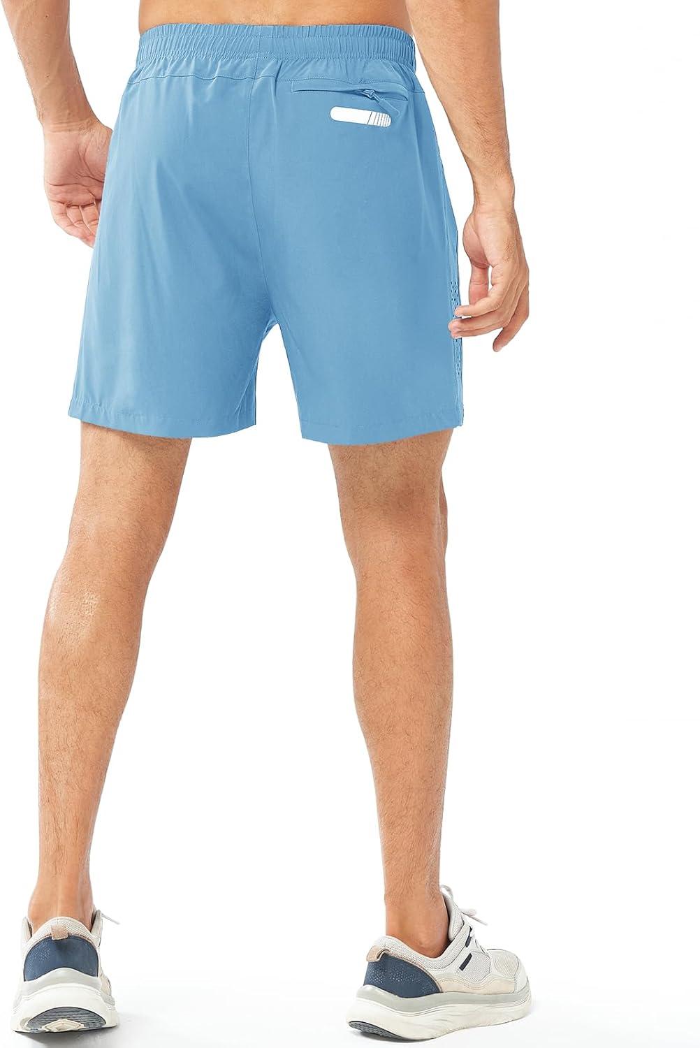 imageNORTHYARD Mens Athletic Running Shorts Quick Dry Workout Shorts 7quot 5quot 9quot Lightweight Sports Gym Basketball Tennis HikingSkyblue
