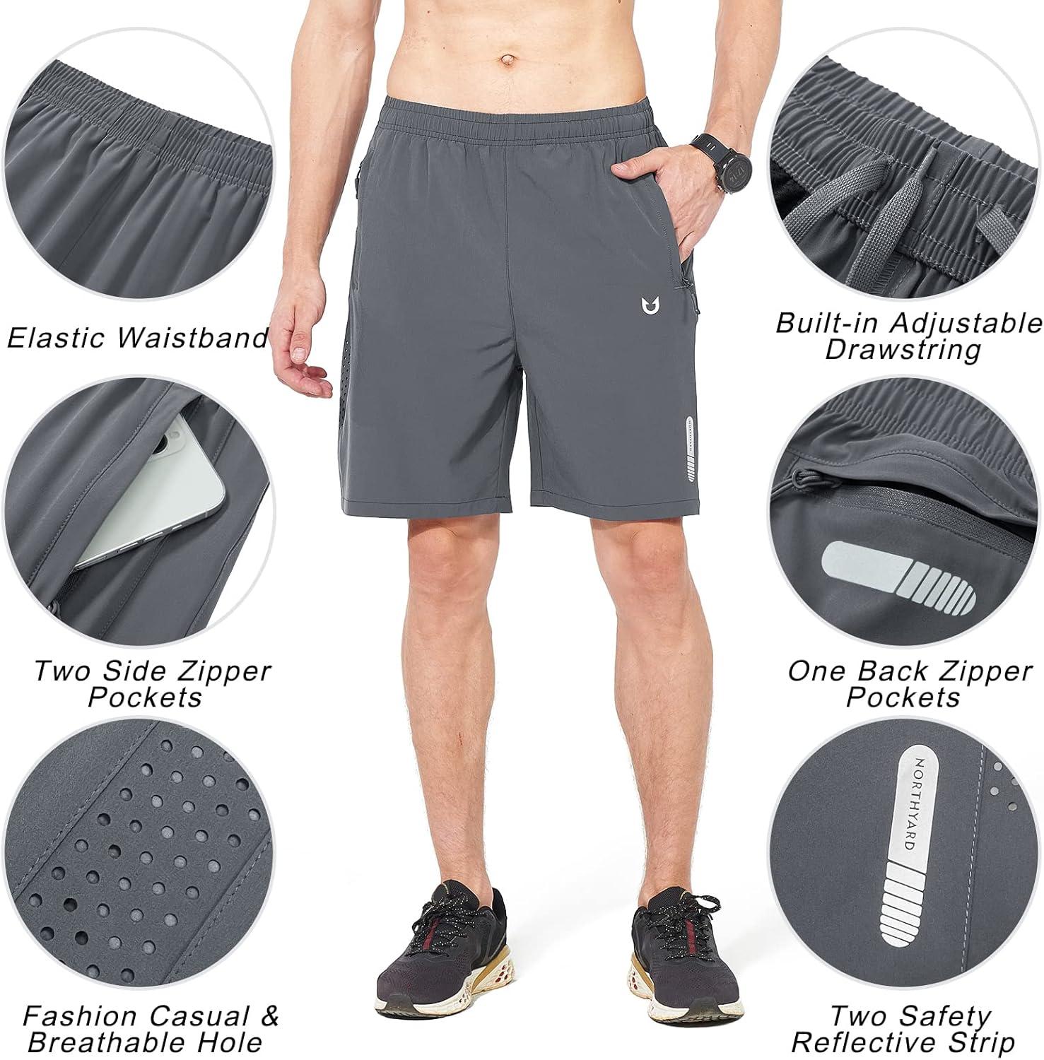 imageNORTHYARD Mens Athletic Running Shorts Quick Dry Workout Shorts 7quot 5quot 9quot Lightweight Sports Gym Basketball Tennis HikingSmokegrey