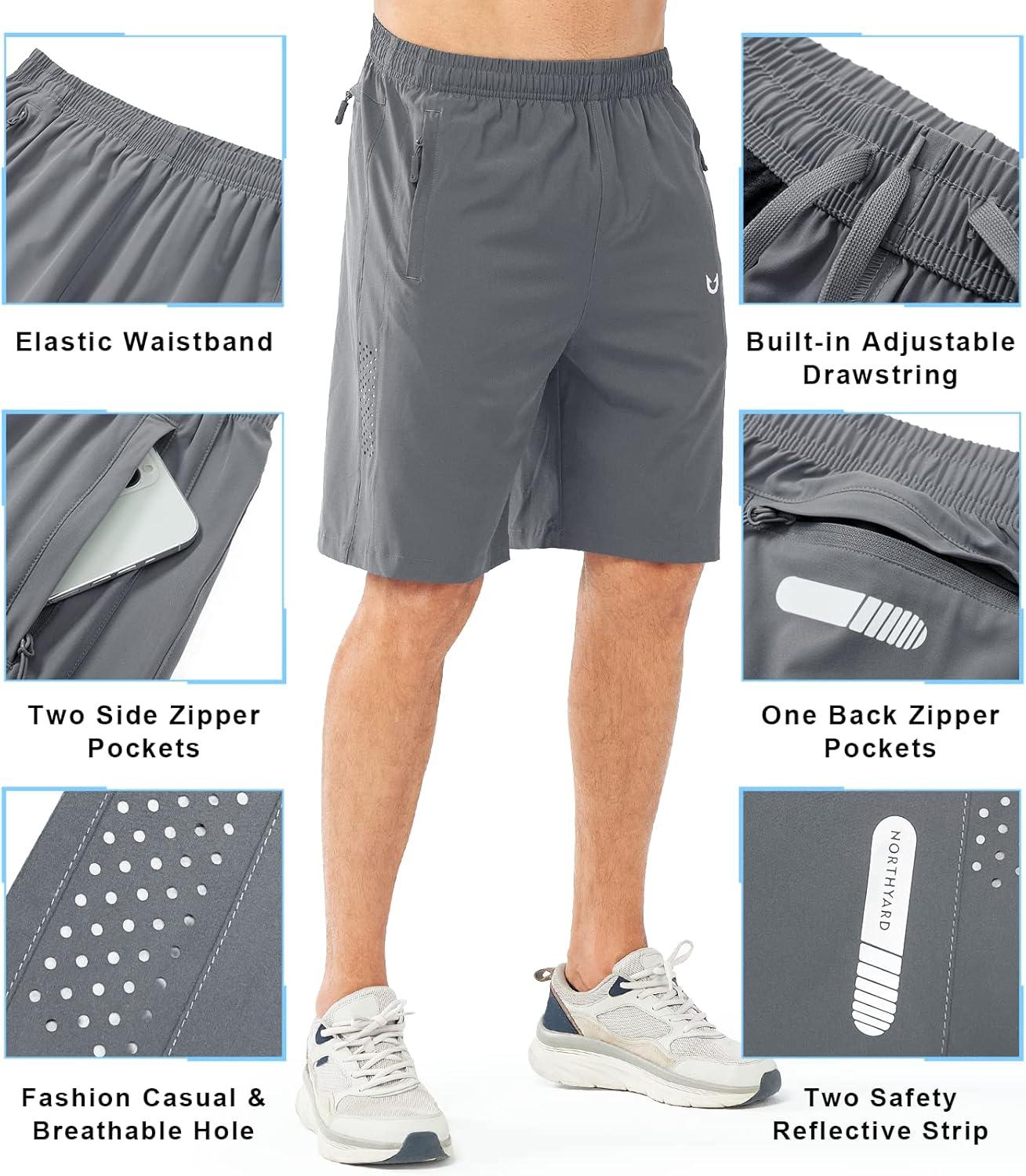 imageNORTHYARD Mens Athletic Running Shorts Quick Dry Workout Shorts 7quot 5quot 9quot Lightweight Sports Gym Basketball Tennis HikingSmokegrey