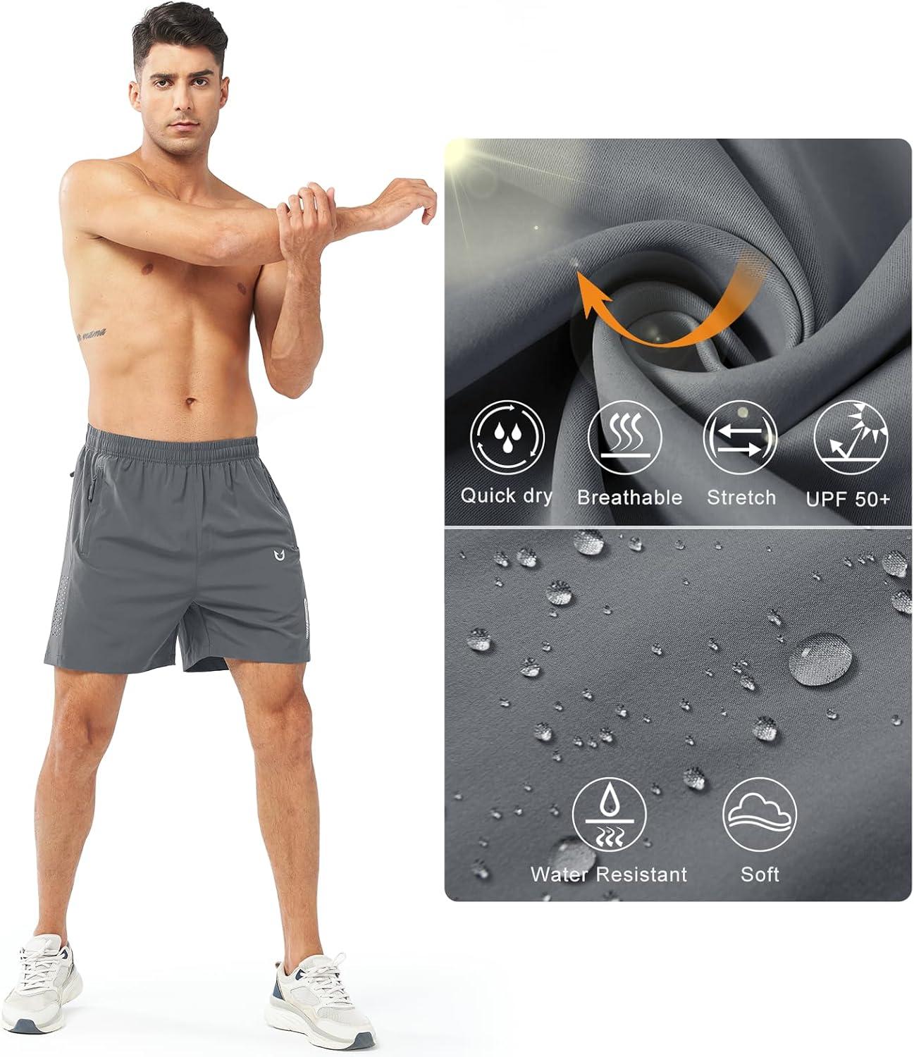 imageNORTHYARD Mens Athletic Running Shorts Quick Dry Workout Shorts 7quot 5quot 9quot Lightweight Sports Gym Basketball Tennis HikingSmokegrey