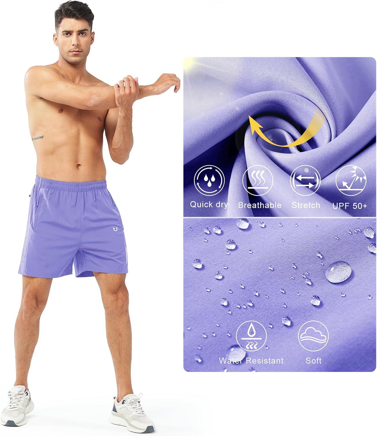 imageNORTHYARD Mens Athletic Running Shorts Quick Dry Workout Shorts 7quot 5quot 9quot Lightweight Sports Gym Basketball Tennis HikingViolet