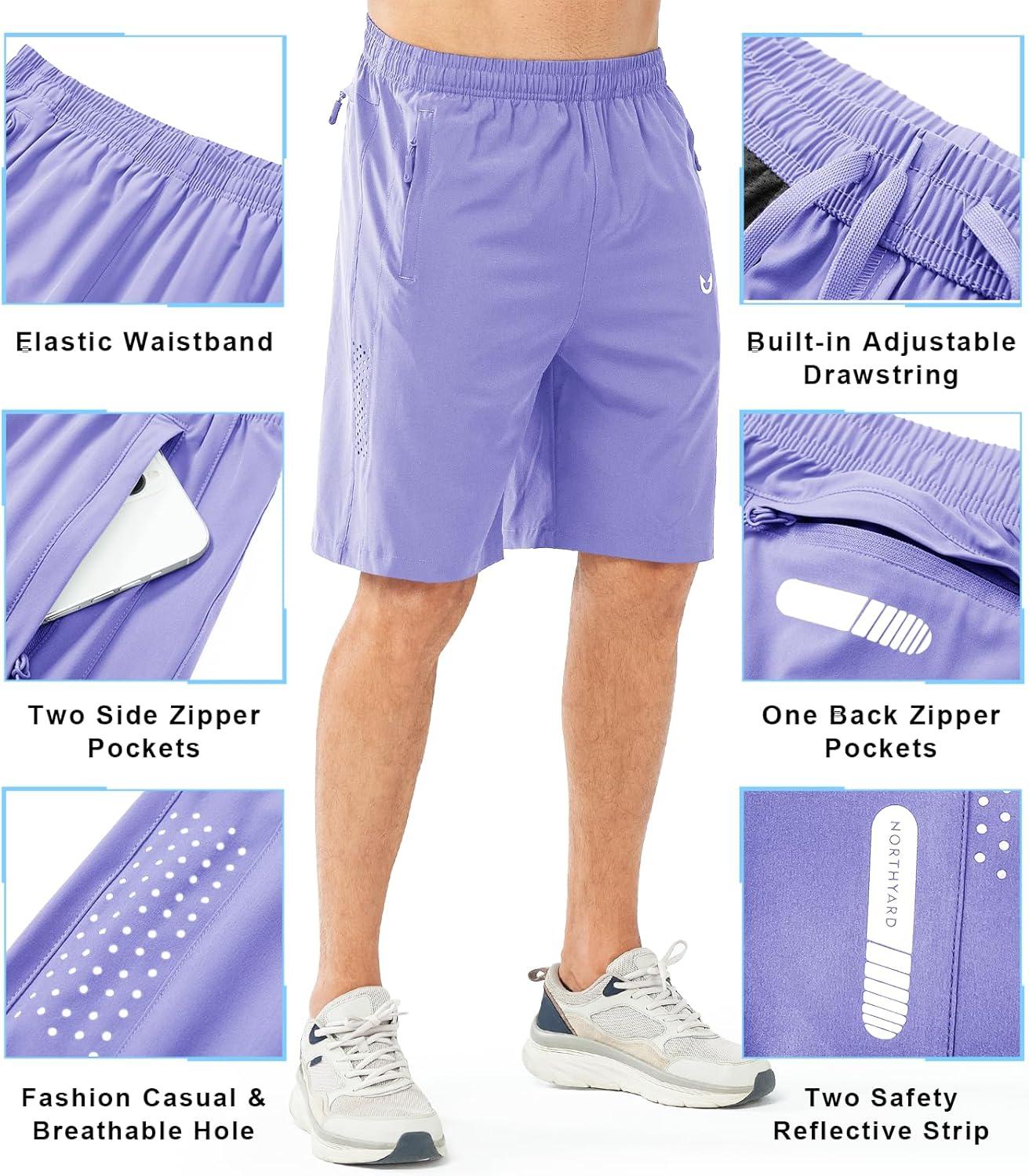 imageNORTHYARD Mens Athletic Running Shorts Quick Dry Workout Shorts 7quot 5quot 9quot Lightweight Sports Gym Basketball Tennis HikingViolet