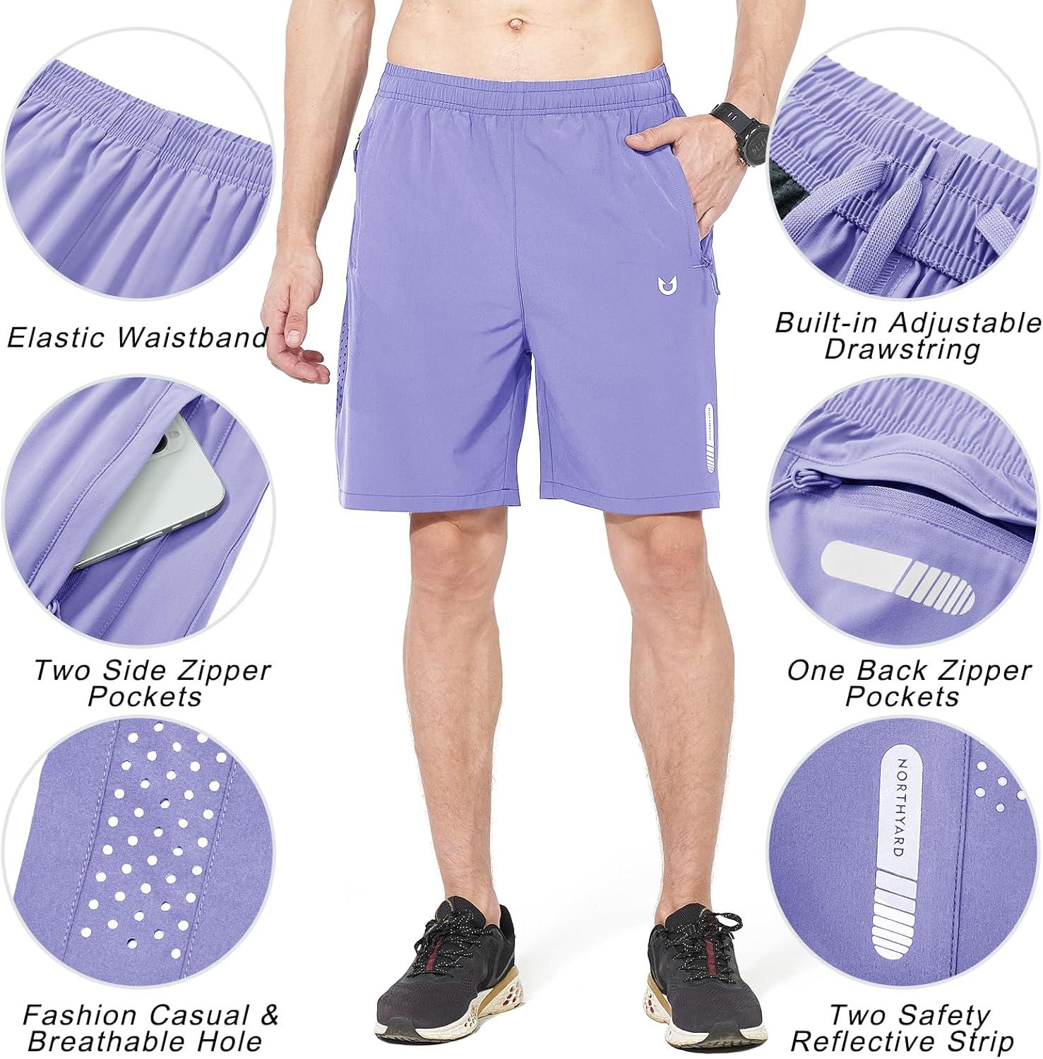 imageNORTHYARD Mens Athletic Running Shorts Quick Dry Workout Shorts 7quot 5quot 9quot Lightweight Sports Gym Basketball Tennis HikingViolet