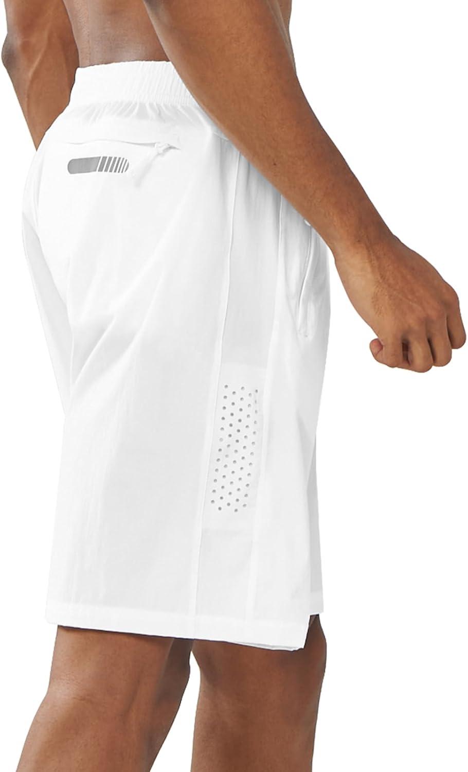 imageNORTHYARD Mens Athletic Running Shorts Quick Dry Workout Shorts 7quot 5quot 9quot Lightweight Sports Gym Basketball Tennis HikingWhite
