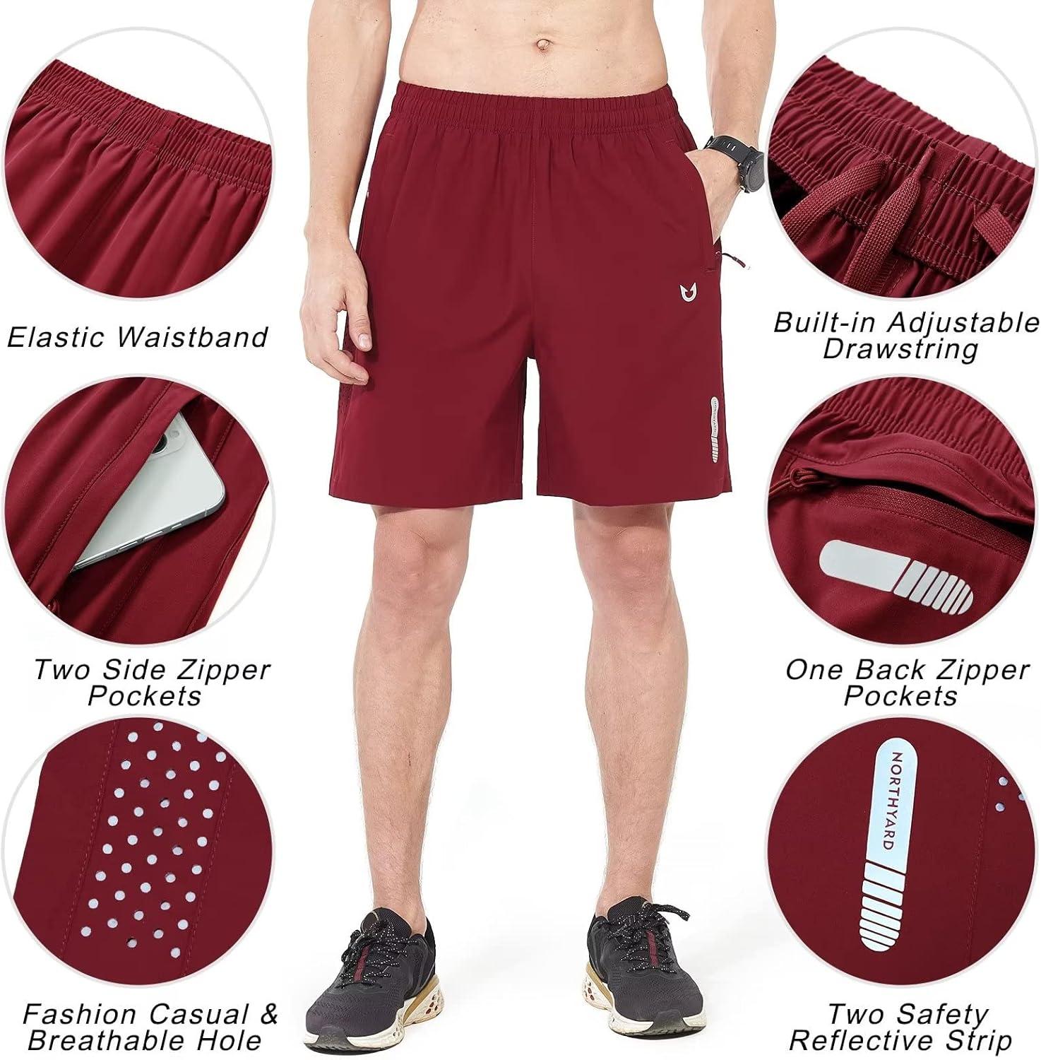imageNORTHYARD Mens Athletic Running Shorts Quick Dry Workout Shorts 7quot 5quot 9quot Lightweight Sports Gym Basketball Tennis HikingWinered