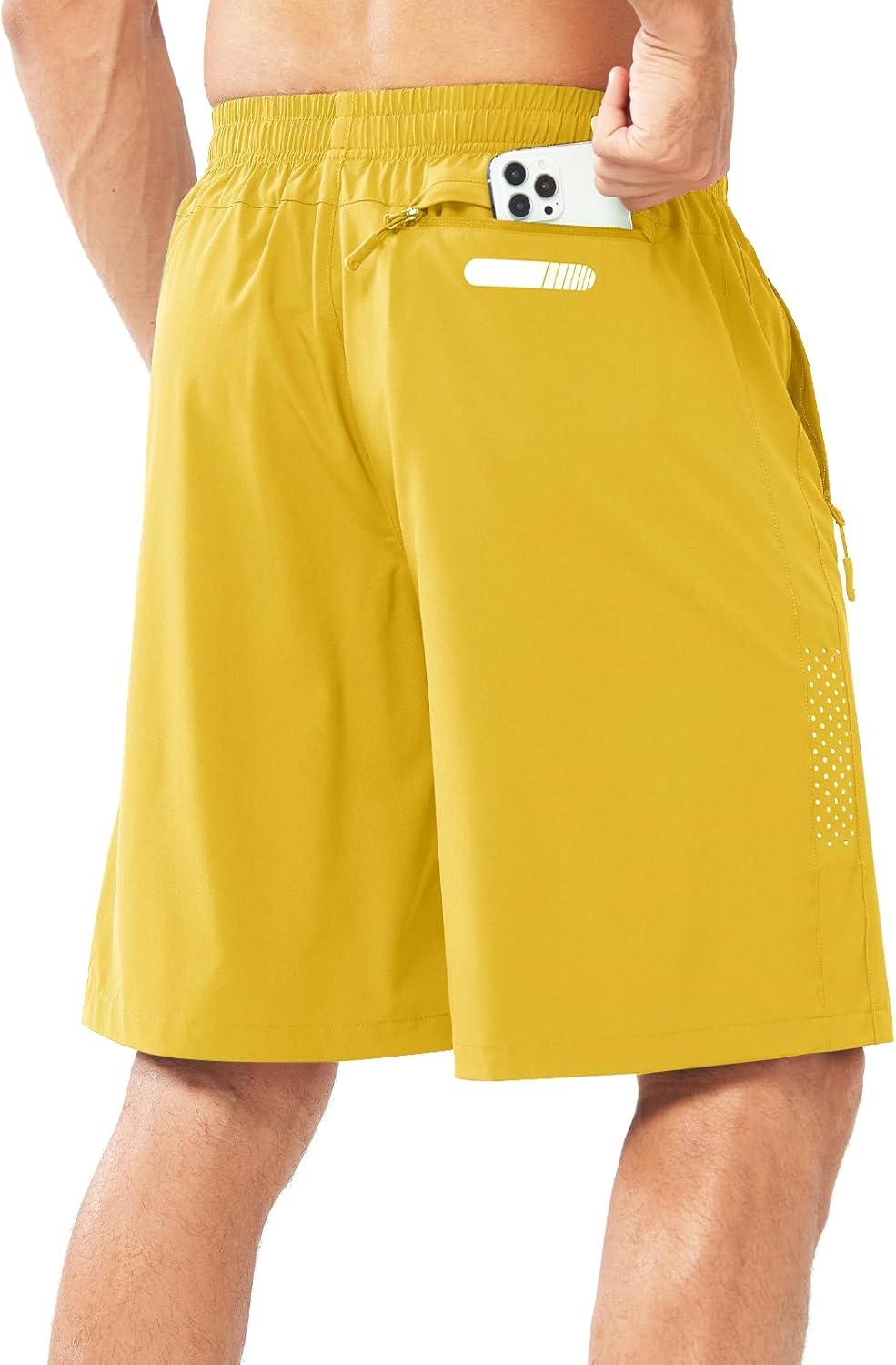 imageNORTHYARD Mens Athletic Running Shorts Quick Dry Workout Shorts 7quot 5quot 9quot Lightweight Sports Gym Basketball Tennis HikingYellow