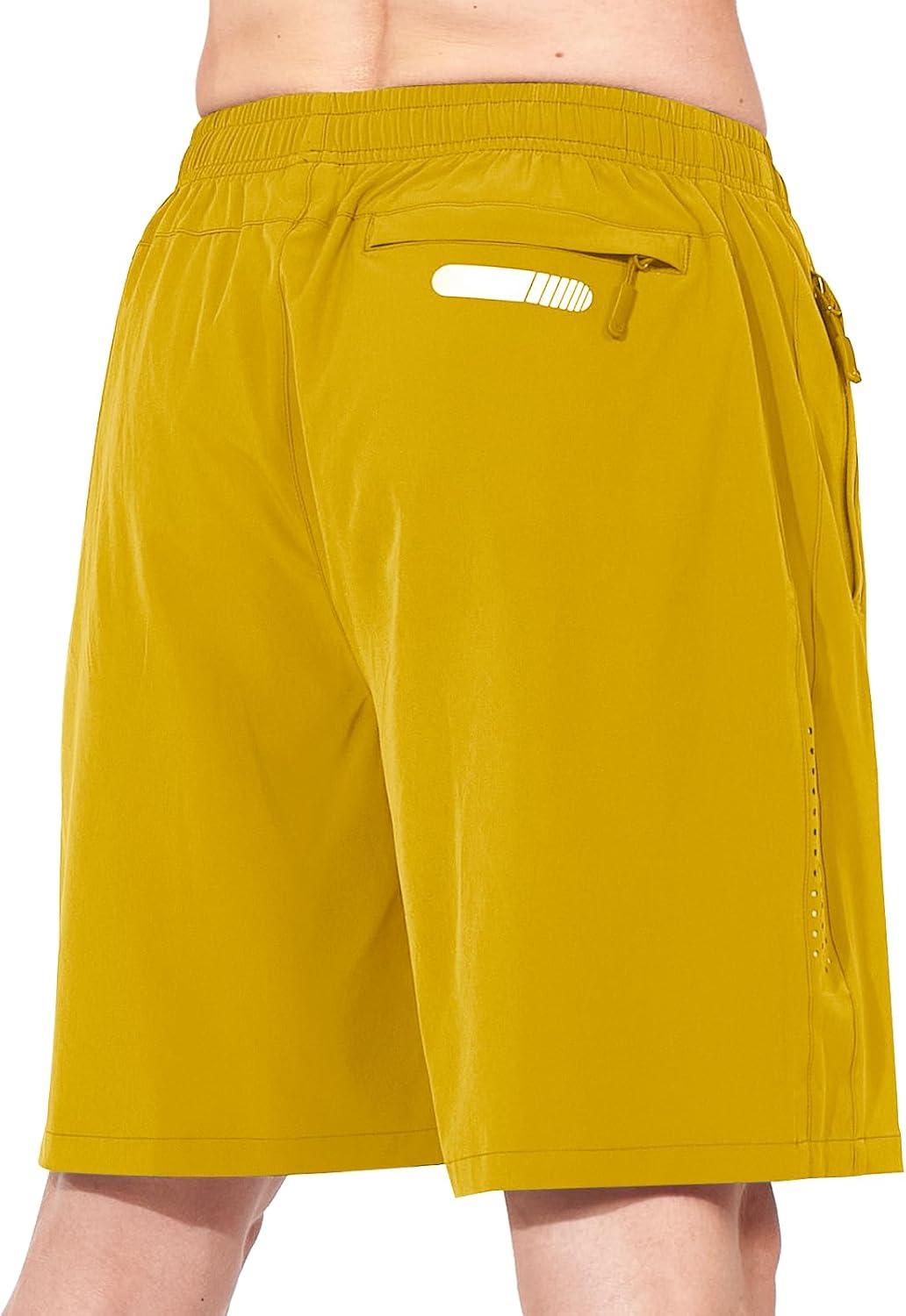 imageNORTHYARD Mens Athletic Running Shorts Quick Dry Workout Shorts 7quot 5quot 9quot Lightweight Sports Gym Basketball Tennis HikingYellow