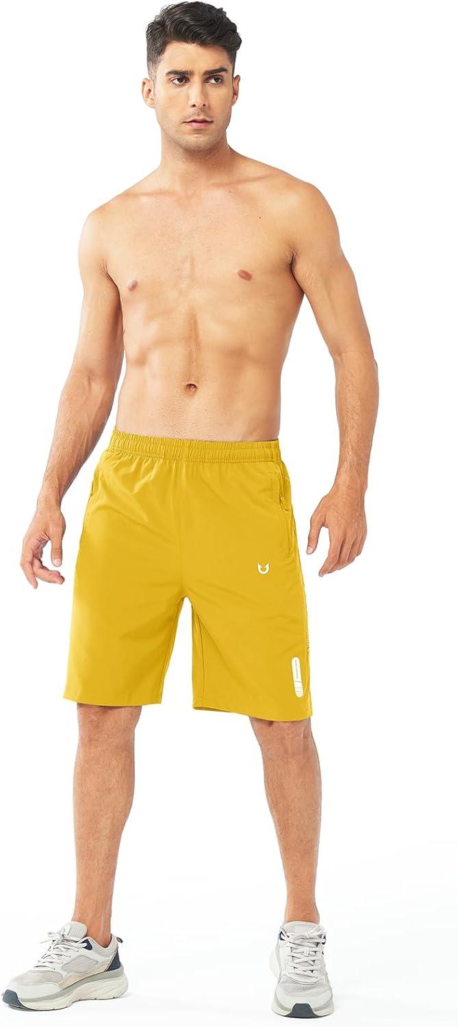 imageNORTHYARD Mens Athletic Running Shorts Quick Dry Workout Shorts 7quot 5quot 9quot Lightweight Sports Gym Basketball Tennis HikingYellow