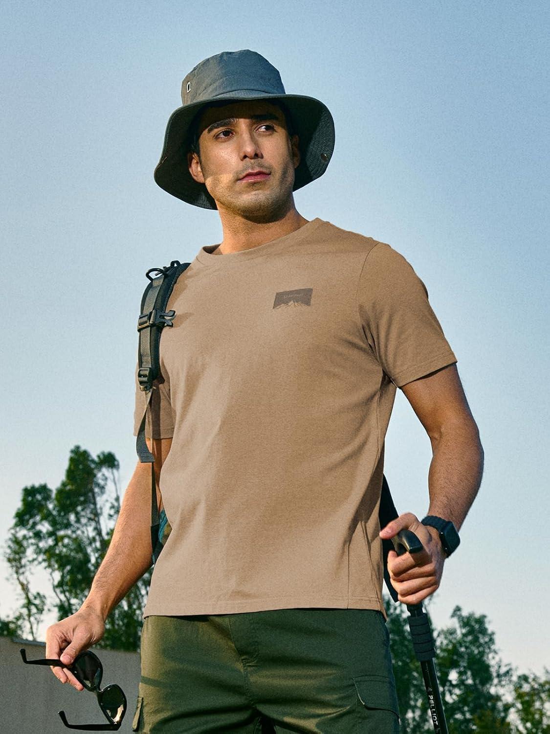 imageNORTHYARD Mens Heavyweight Cotton TShirts Crewneck Short Sleeve Fashion Casual Shirts for MenBrown