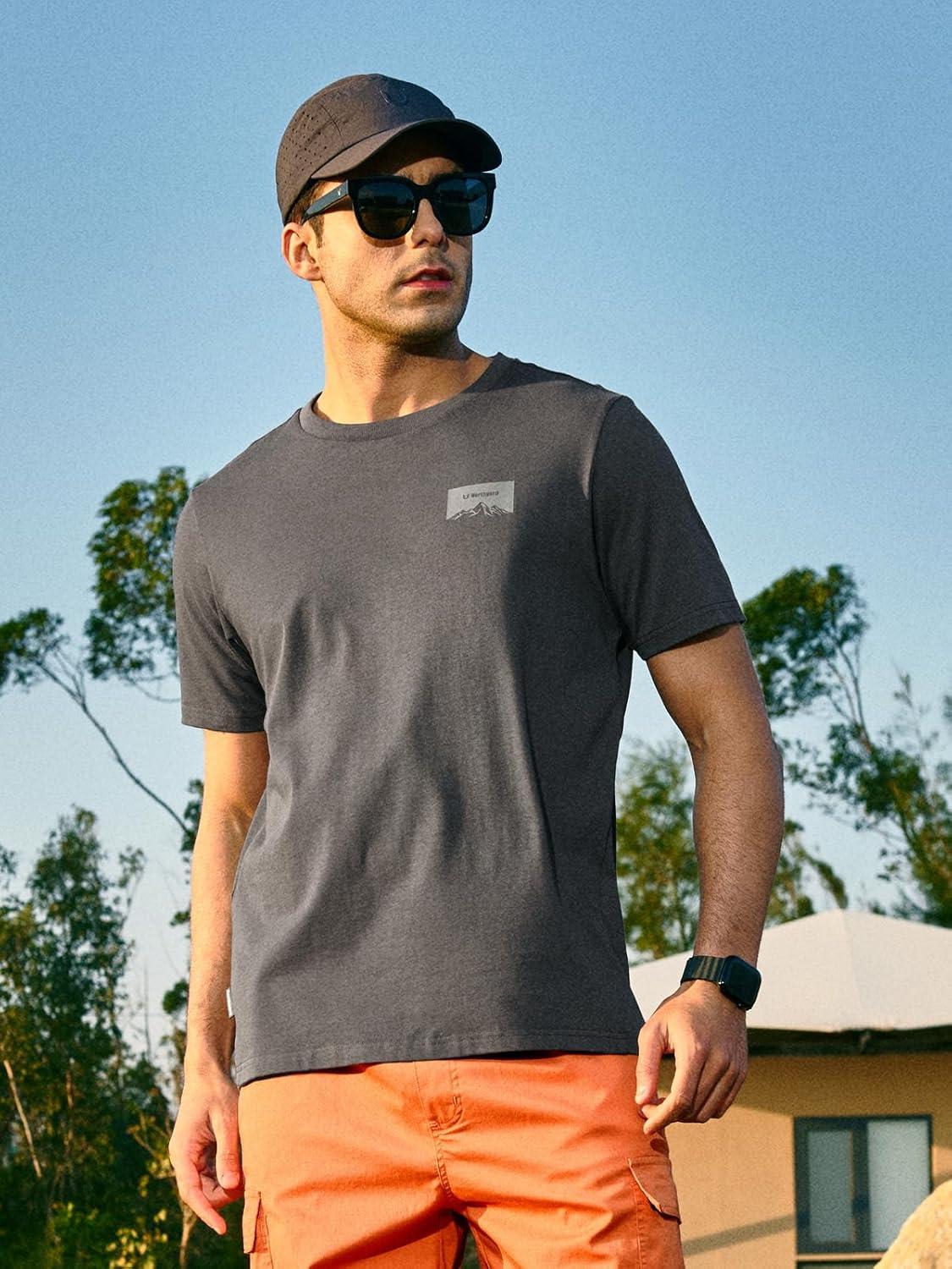 imageNORTHYARD Mens Heavyweight Cotton TShirts Crewneck Short Sleeve Fashion Casual Shirts for MenDarkgrey