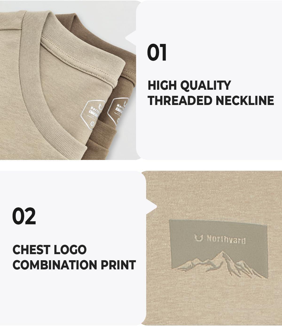 imageNORTHYARD Mens Heavyweight Cotton TShirts Crewneck Short Sleeve Fashion Casual Shirts for MenDersert