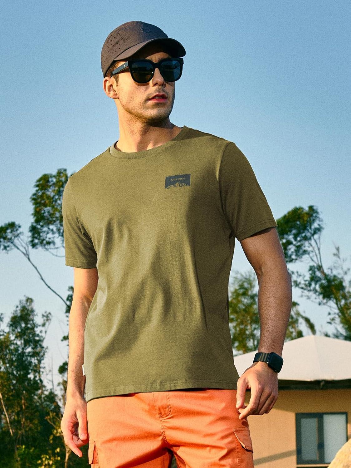 imageNORTHYARD Mens Heavyweight Cotton TShirts Crewneck Short Sleeve Fashion Casual Shirts for MenOlive