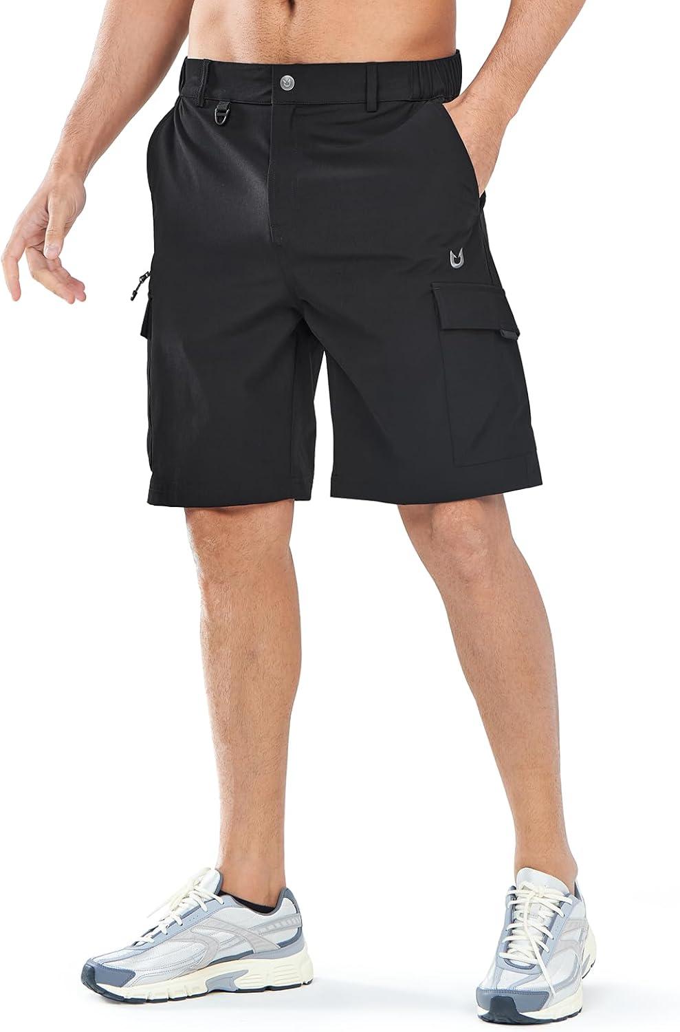 imageNORTHYARD Mens Hiking Cargo Shorts 9quot Casual Golf Lightweight Workout Short Athletic Outdoor Fishing Work Sport with PocketsBlack
